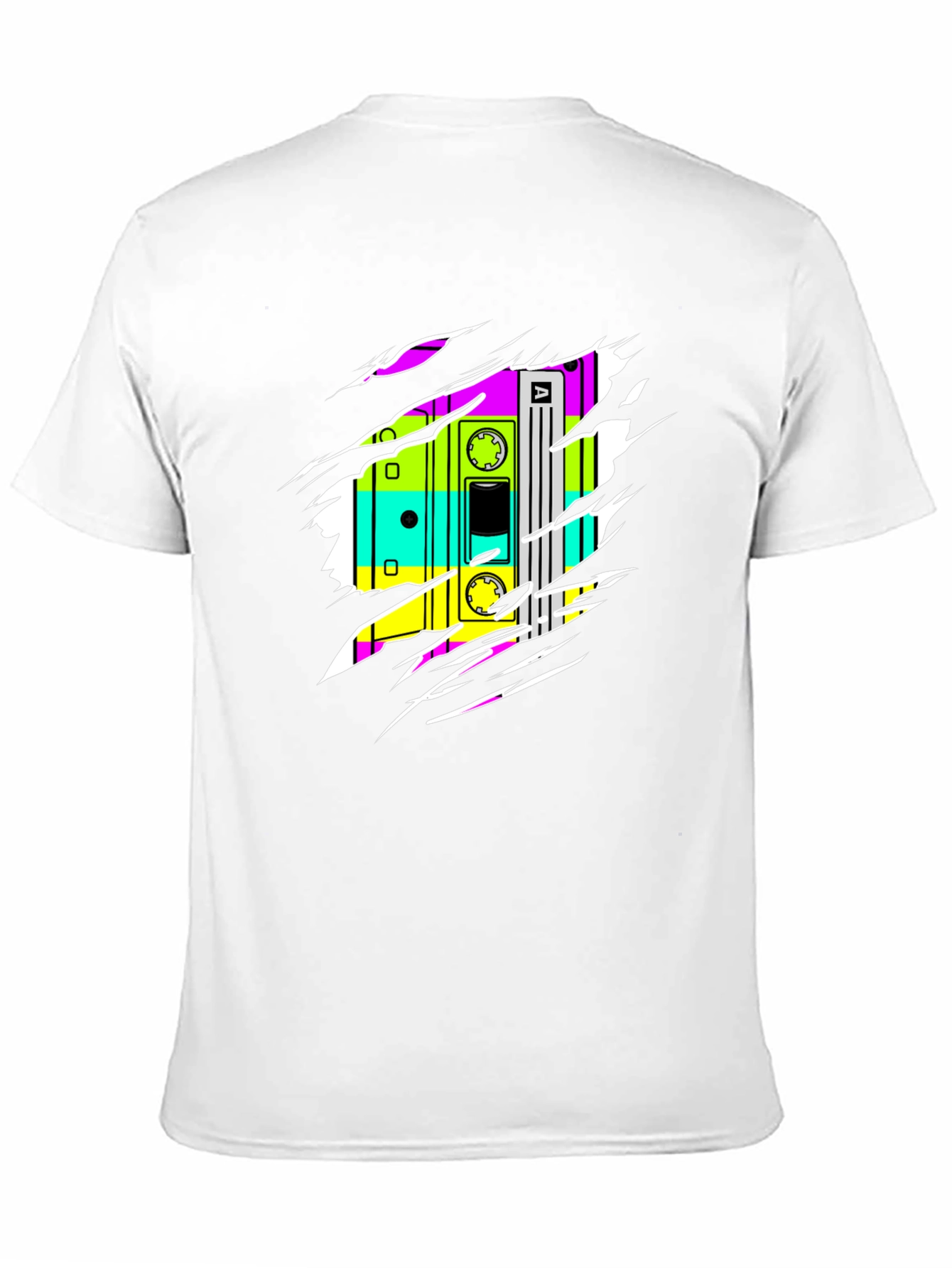 Retro Cassette Tape Graphic Tee - 80s Style