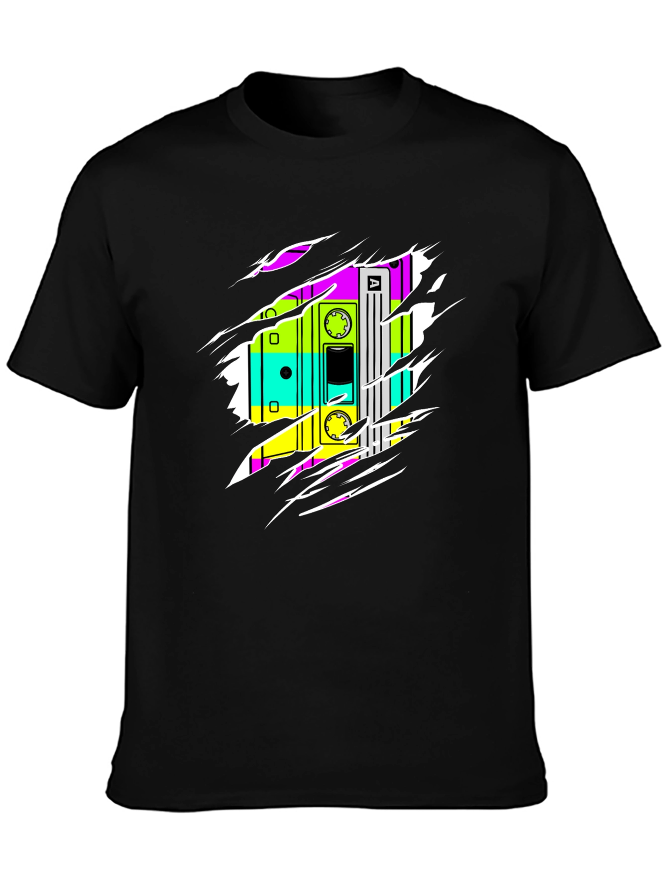 Retro Cassette Tape Graphic Tee - 80s Style