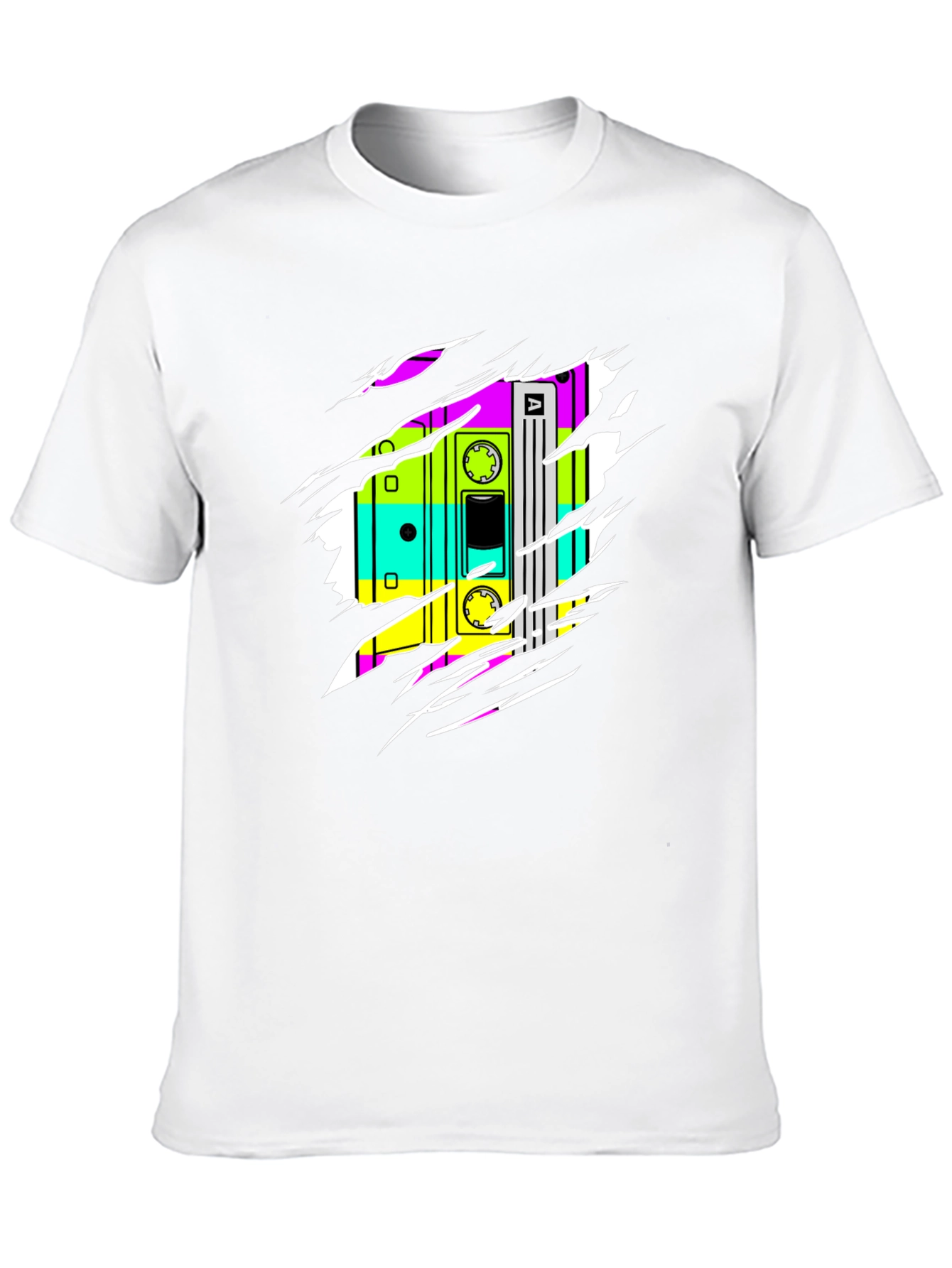 Retro Cassette Tape Graphic Tee - 80s Style