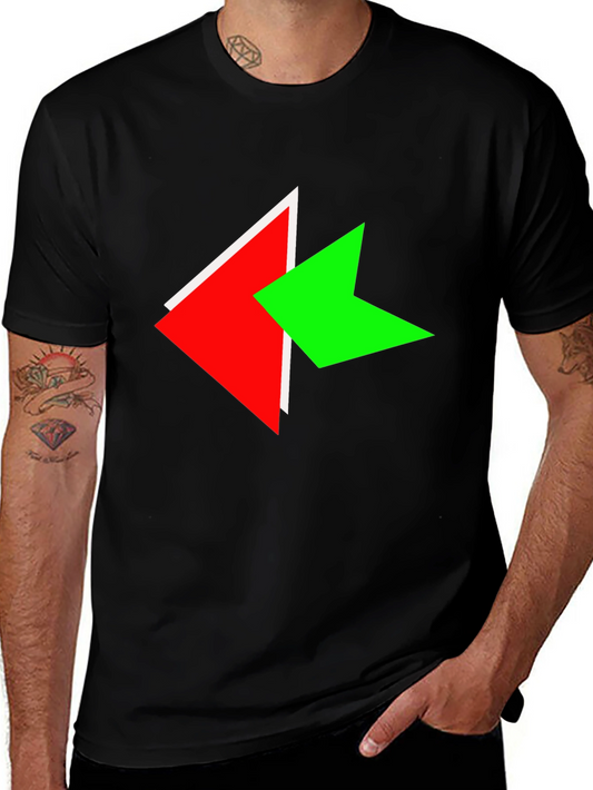 Modern Arrow Graphic Black T-Shirt