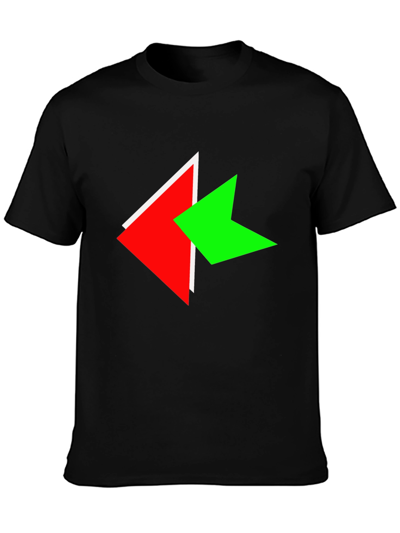 Modern Arrow Graphic Black T-Shirt