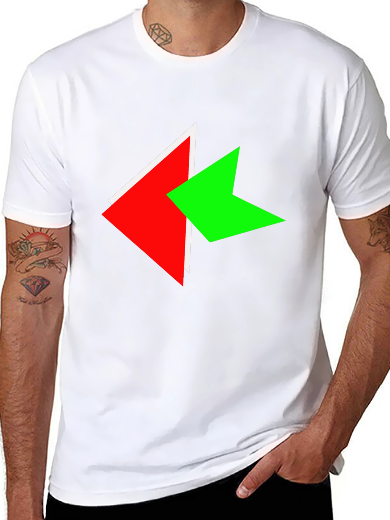 Modern Arrow Graphic Black T-Shirt