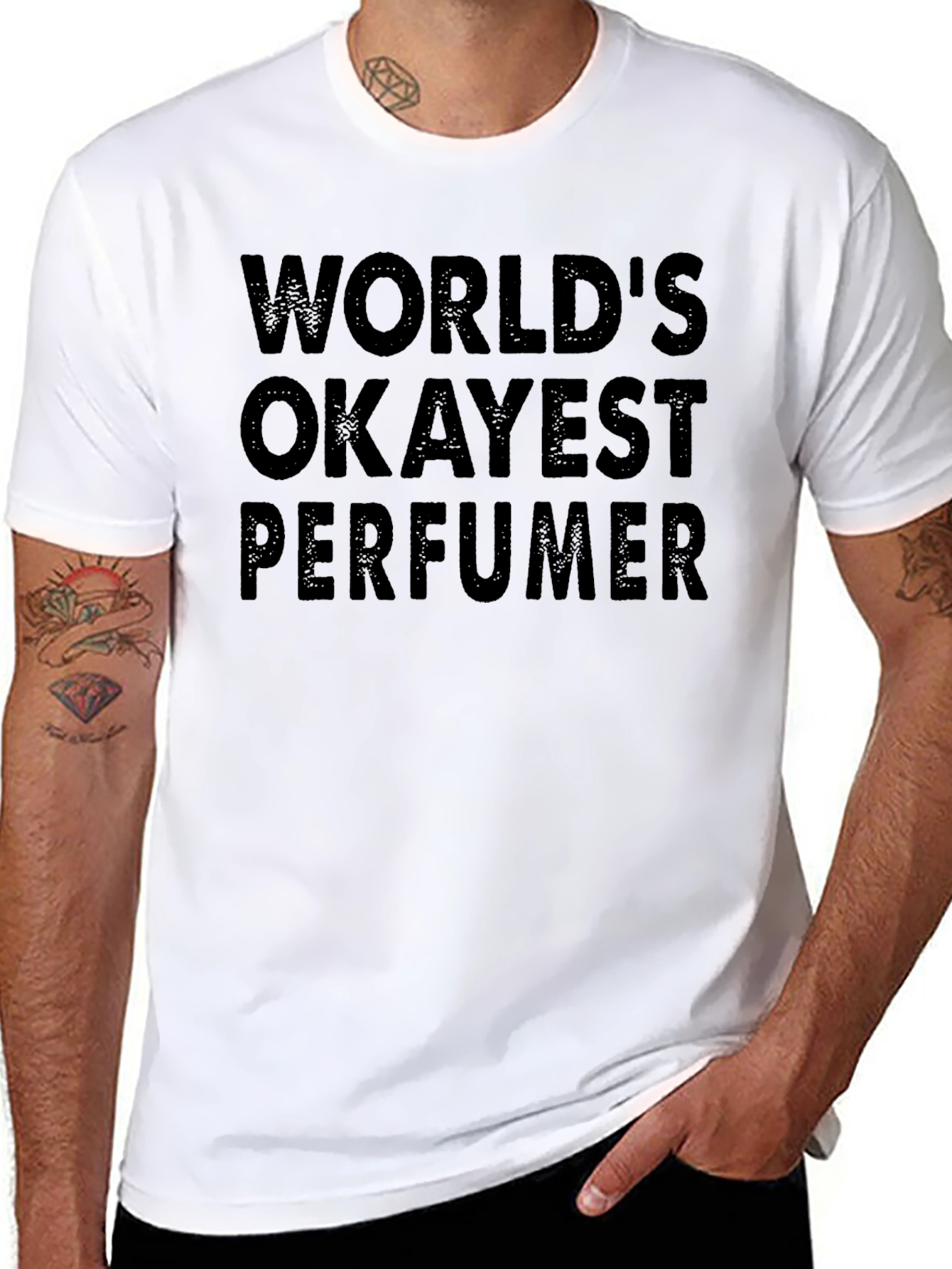 Worlds Okayest Perfumer Black Graphic T-Shirt