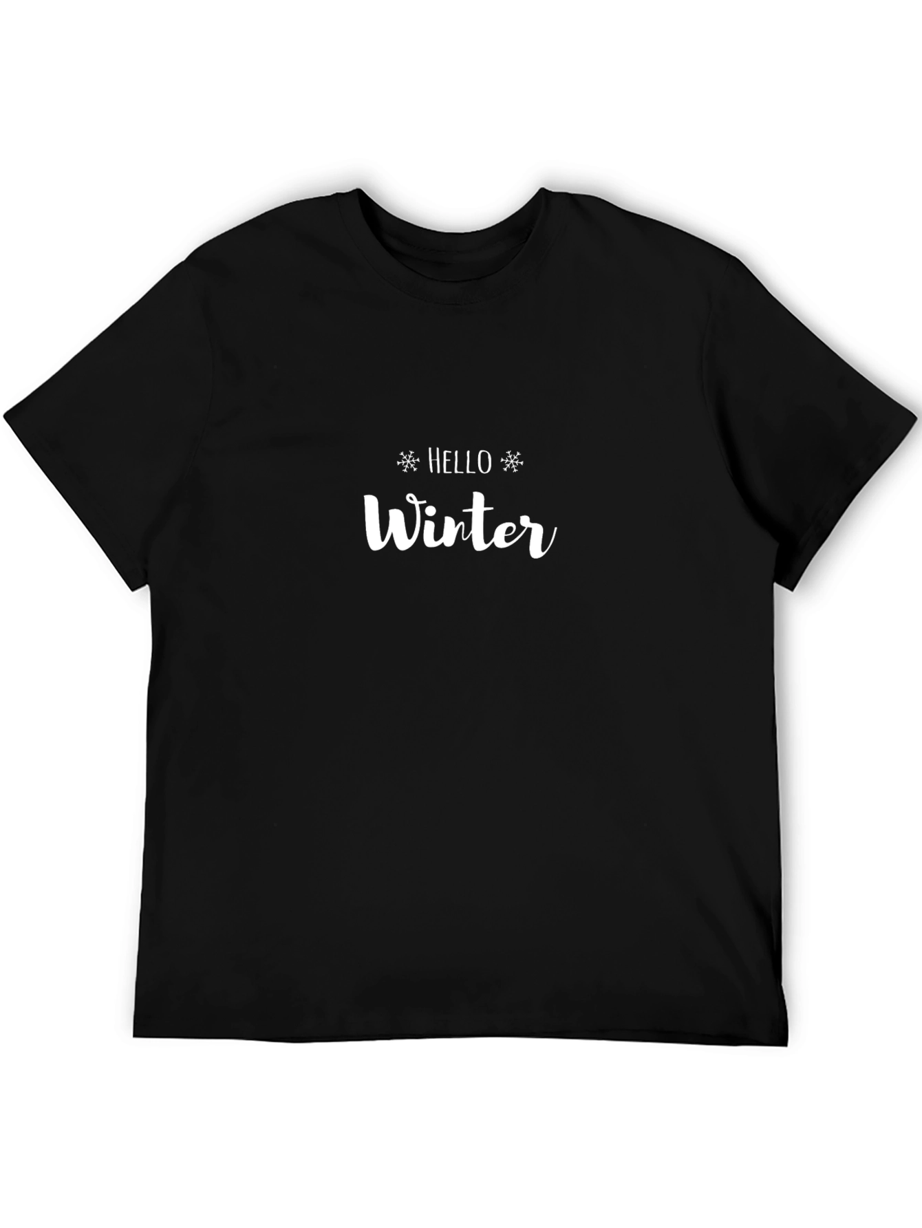 Hello Winter Graphic Tee - Unisex Black T-Shirt