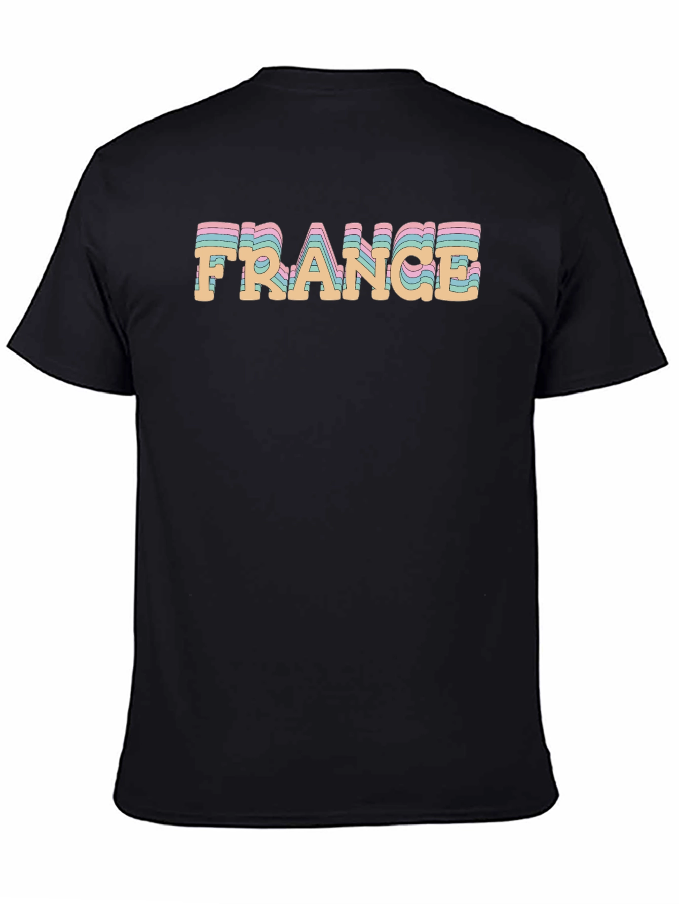 Retro France Graphic Tee - Unisex Black T-Shirt