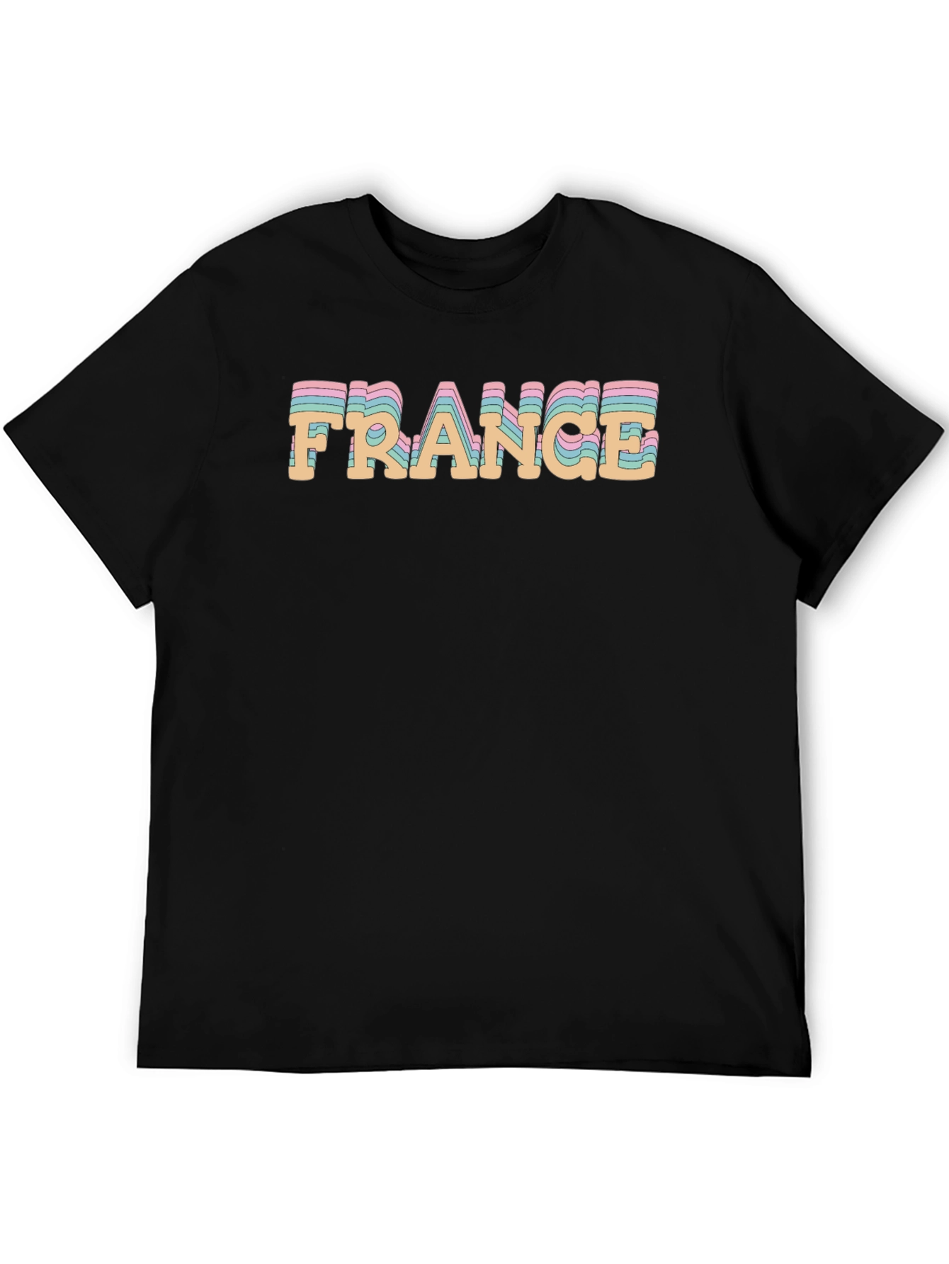 Retro France Graphic Tee - Unisex Black T-Shirt