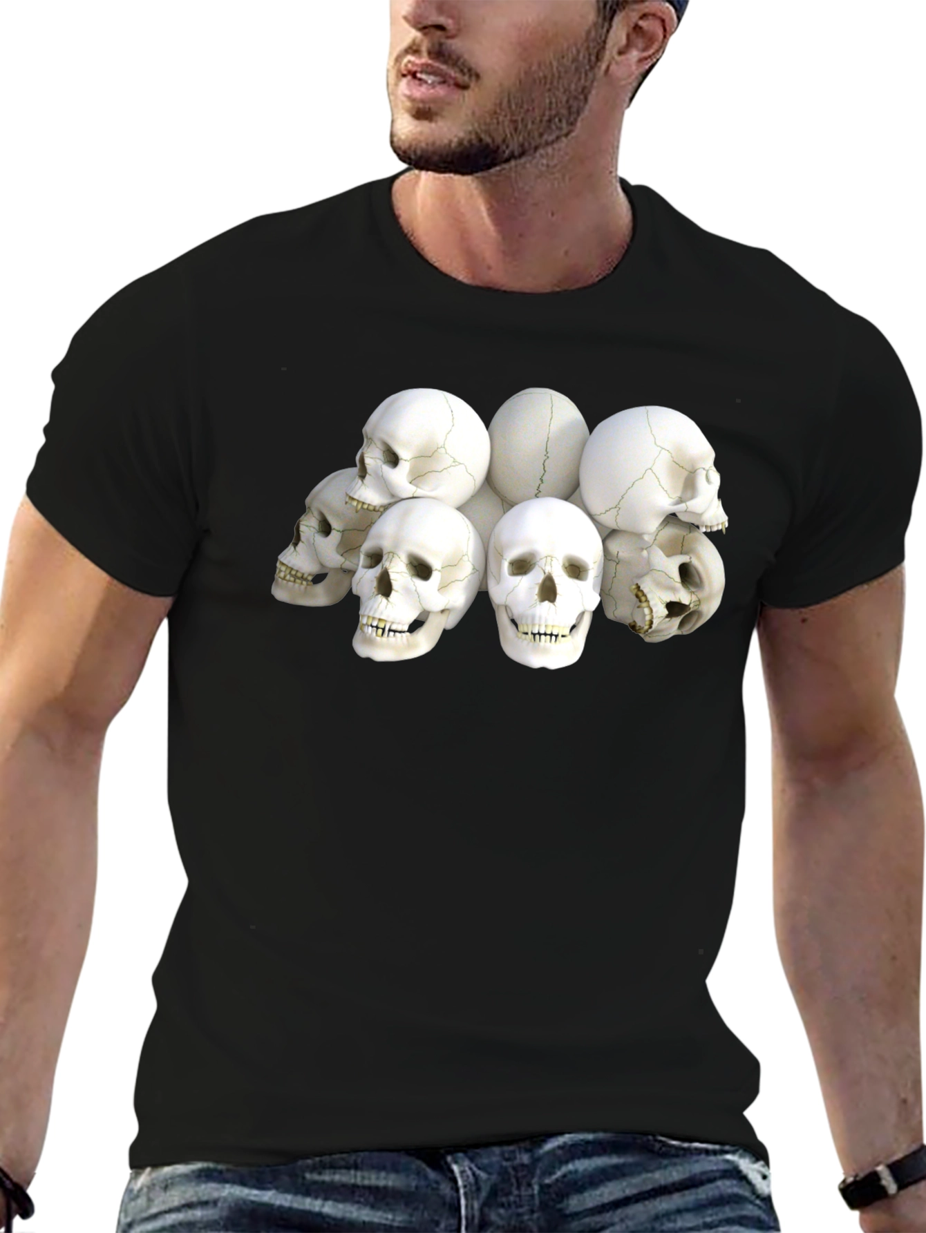 Skull Pile Graphic T-Shirt