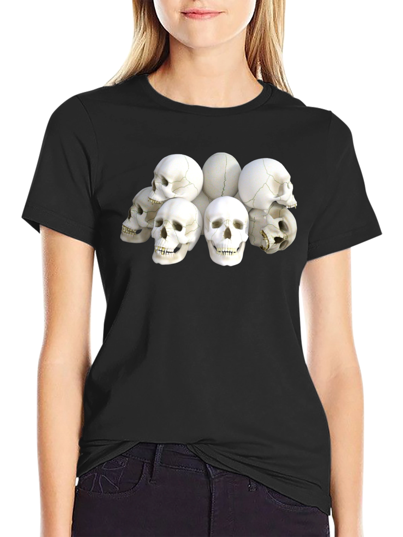 Skull Pile Graphic T-Shirt