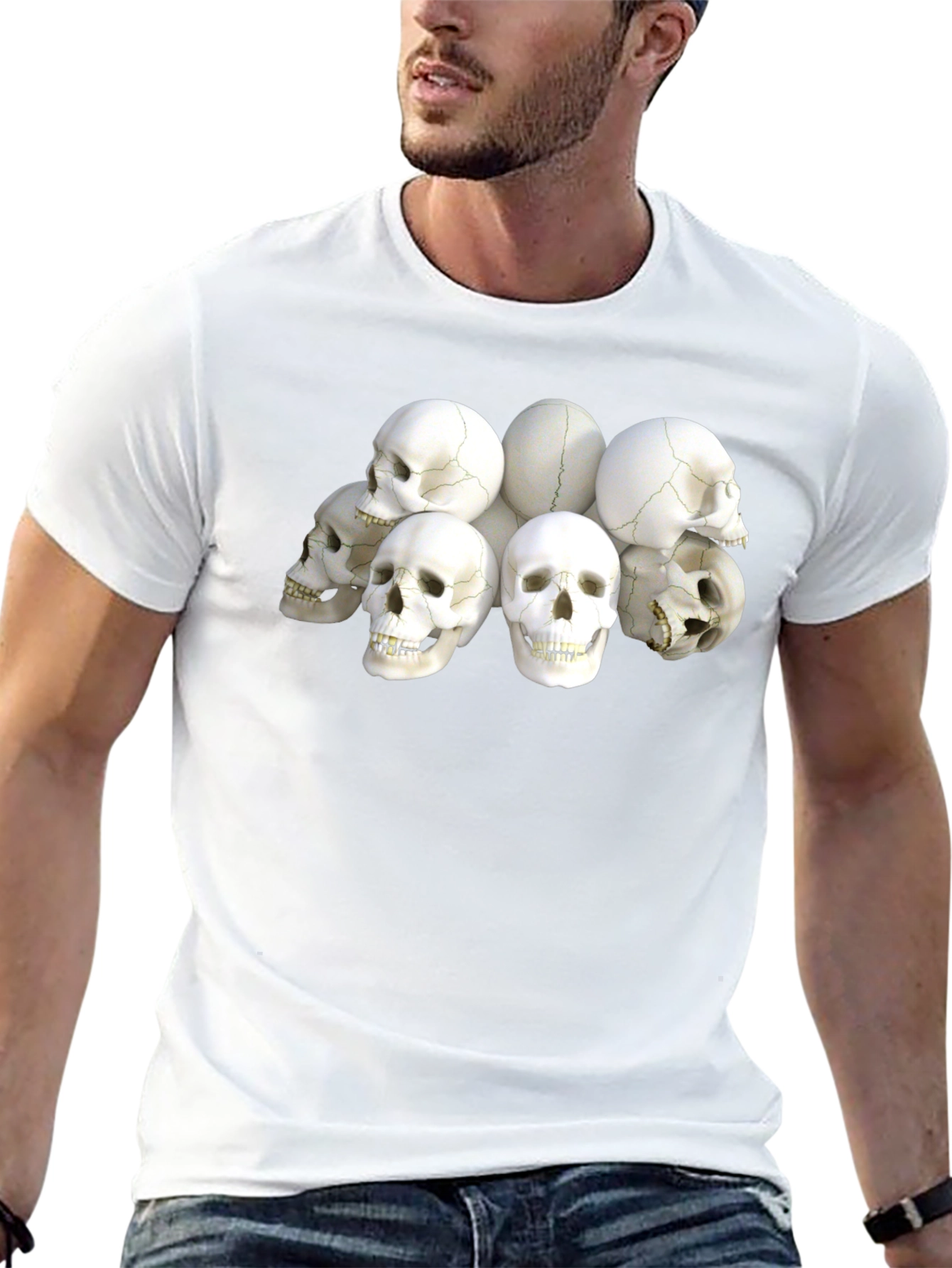 Skull Pile Graphic T-Shirt