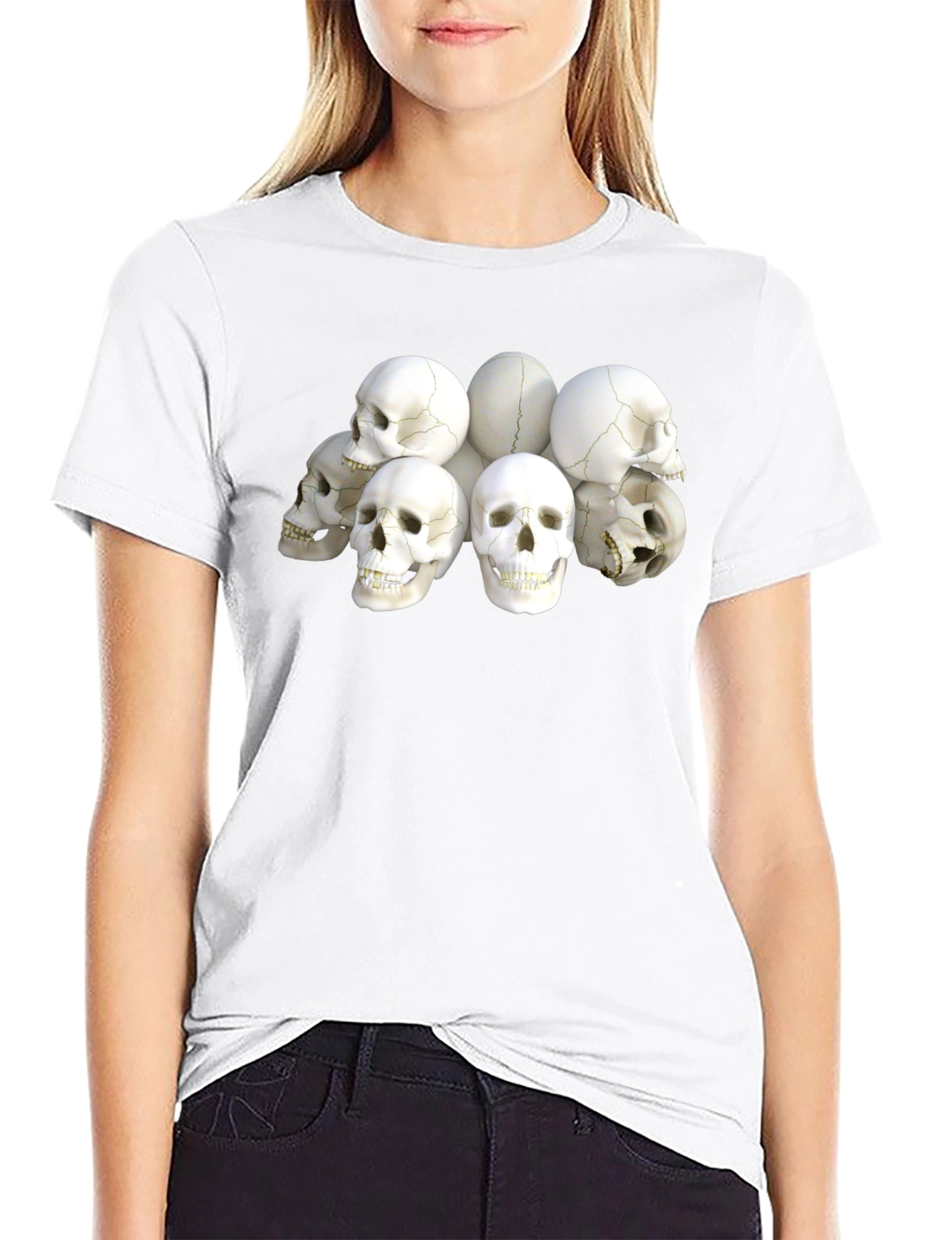 Skull Pile Graphic T-Shirt