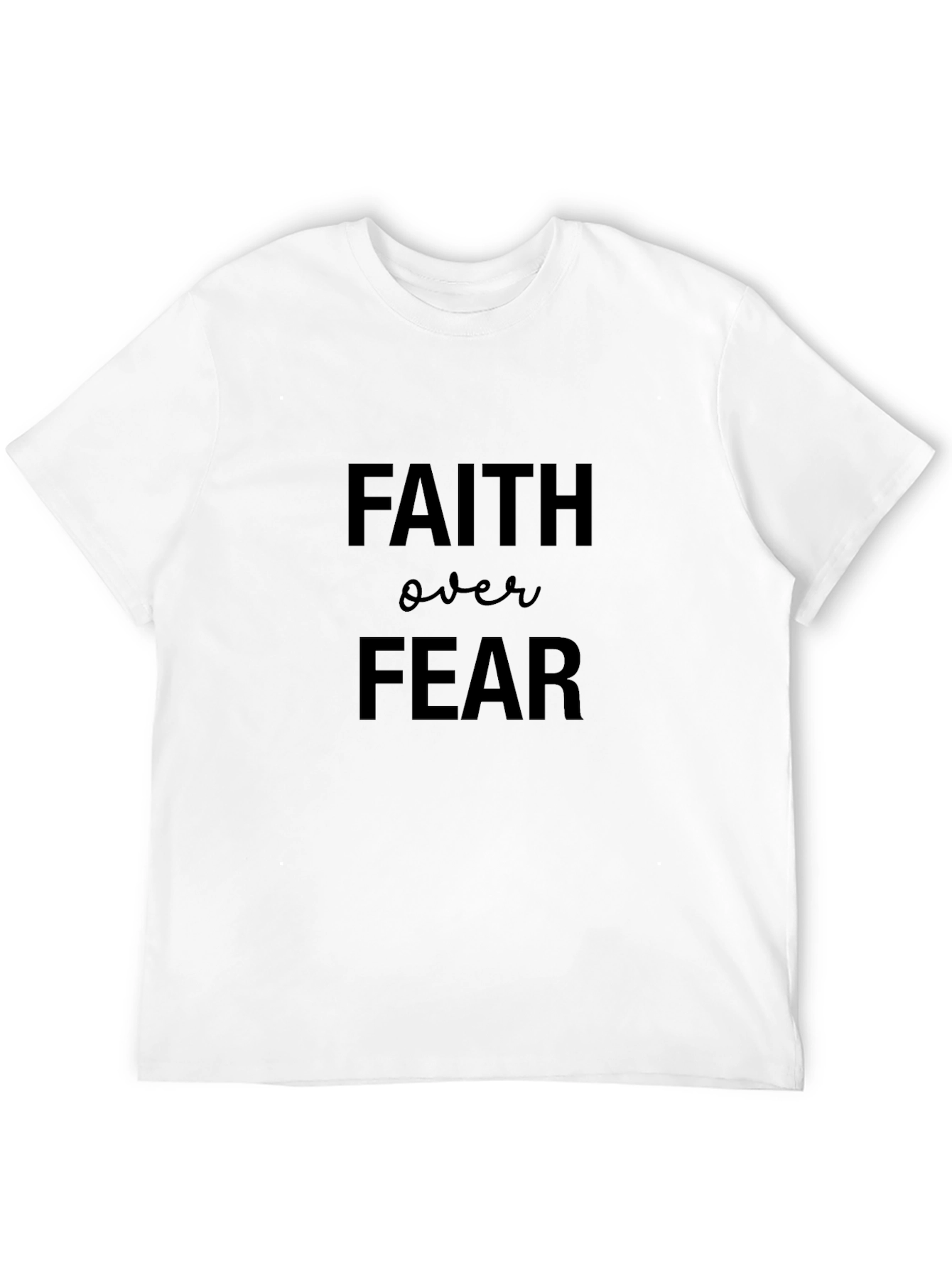 Faith Over Fear Graphic Black T-Shirt