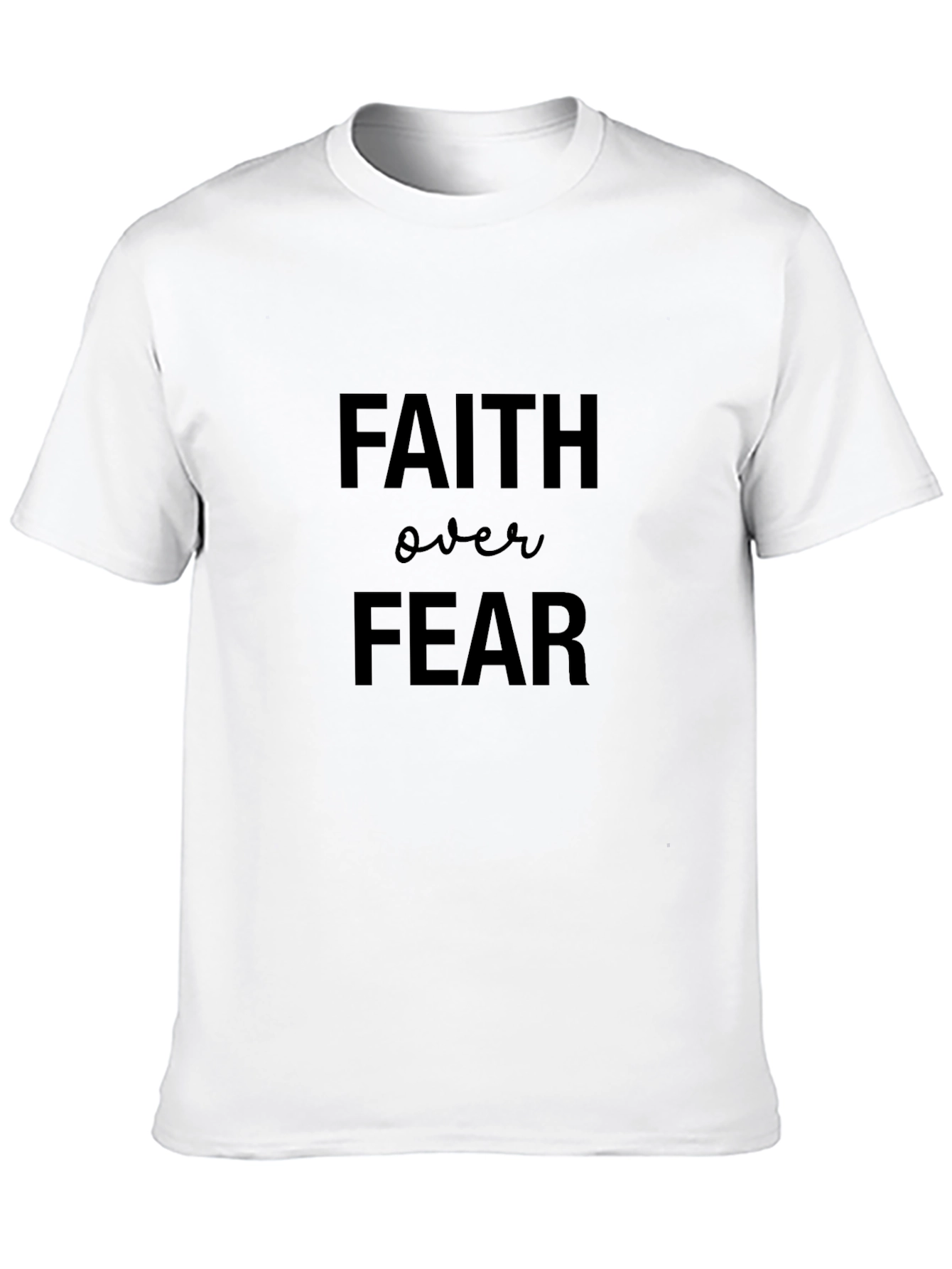Faith Over Fear Graphic Black T-Shirt