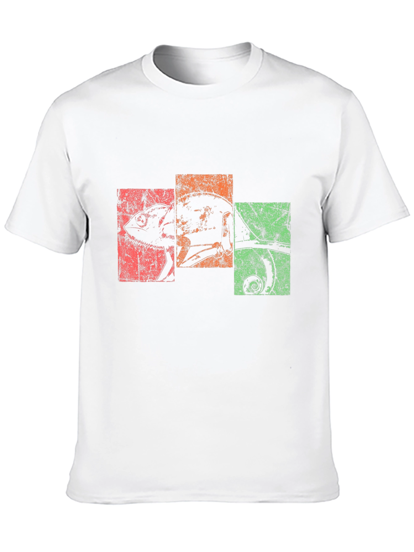 Retro Chameleon Graphic Tee - Black