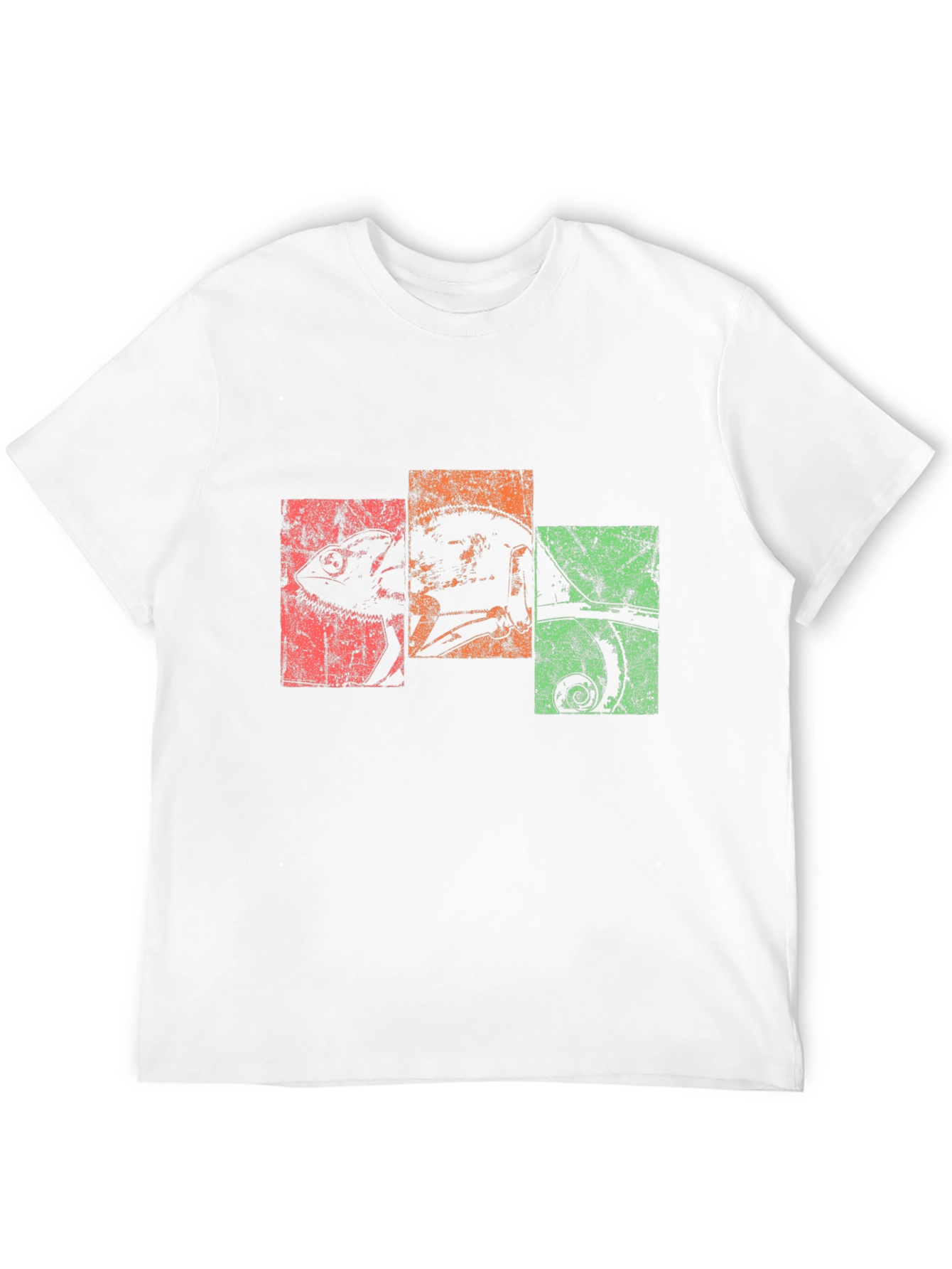 Retro Chameleon Graphic Tee - Black