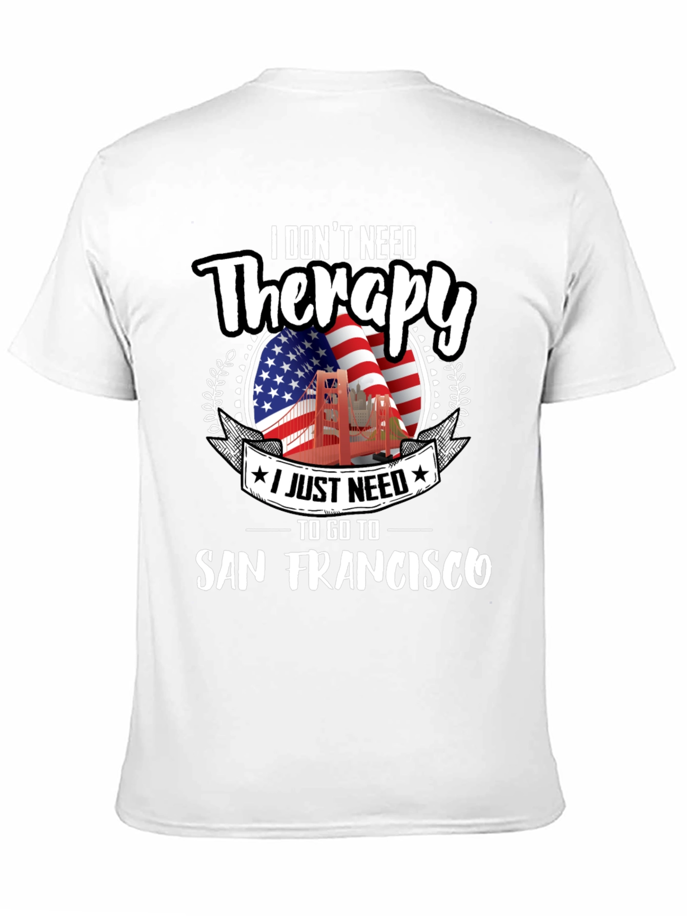 San Francisco Therapy Graphic Tee - Black Cotton T-Shirt