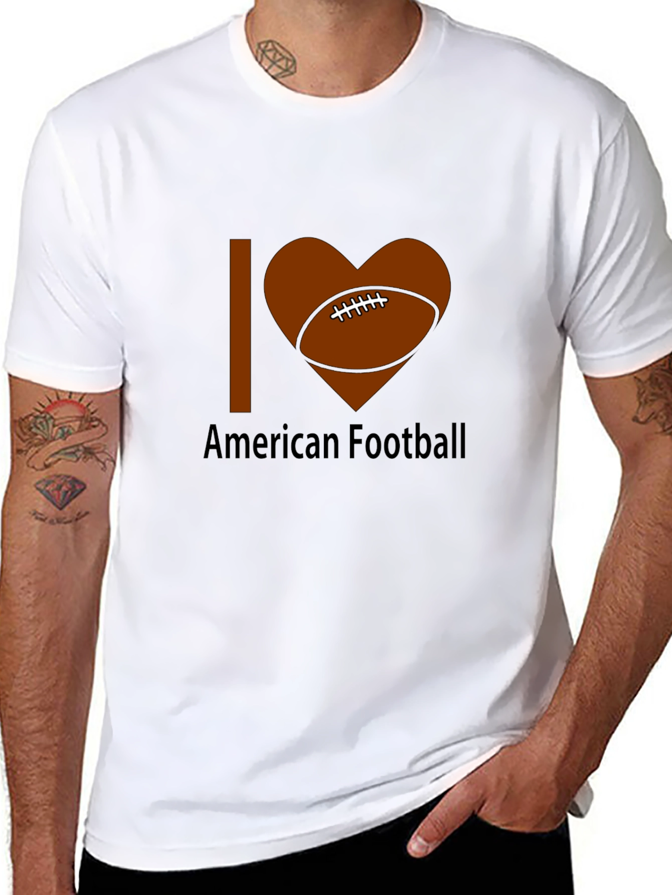I Love American Football Graphic Tee