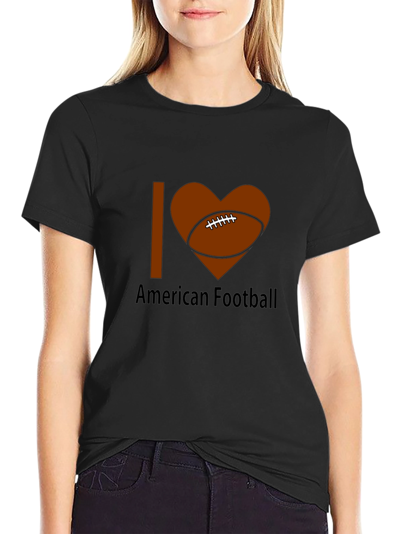 I Love American Football Graphic Tee