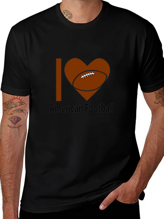 I Love American Football Graphic Tee