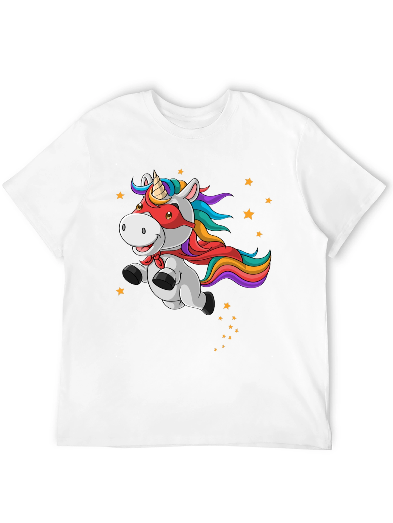 Unicorn Superhero Mens Graphic T-Shirt
