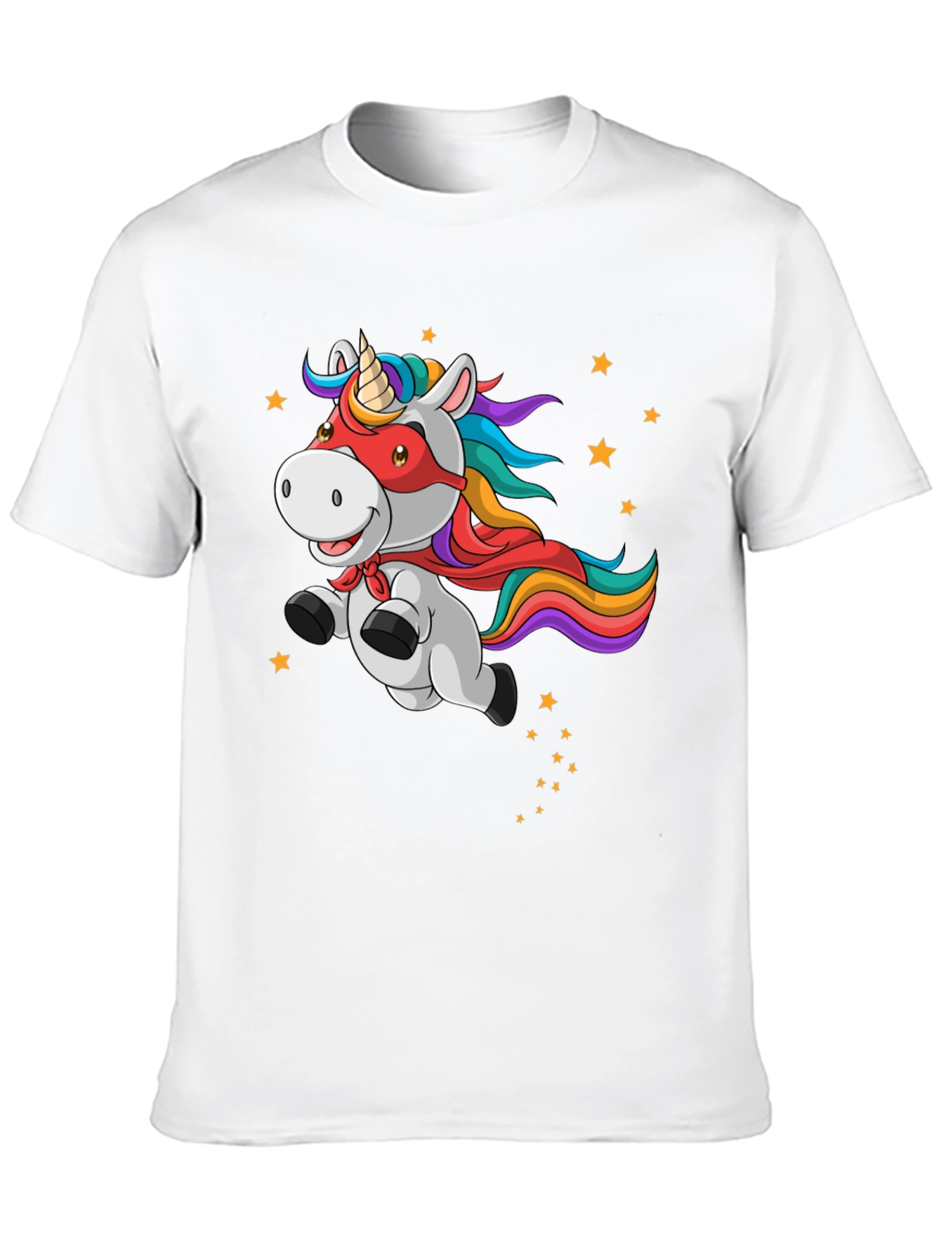 Unicorn Superhero Mens Graphic T-Shirt