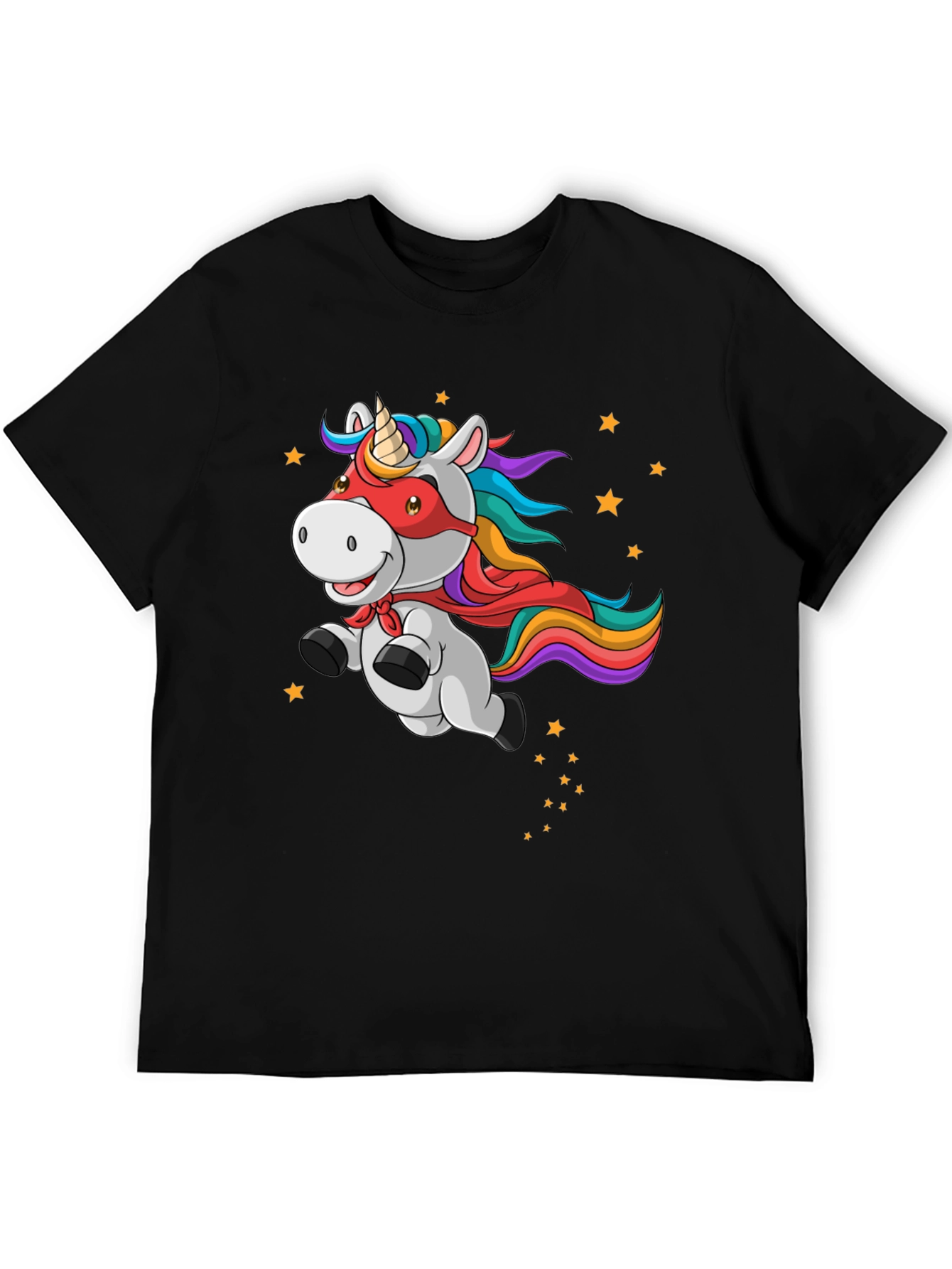 Unicorn Superhero Mens Graphic T-Shirt