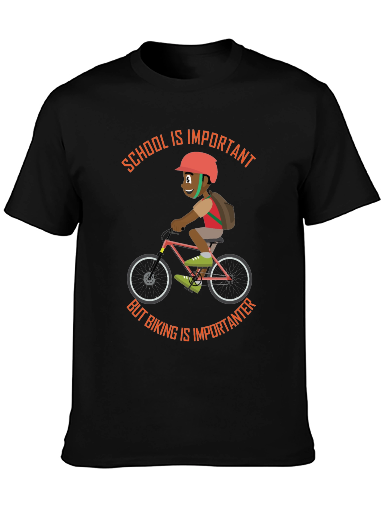 School & Biking T-Shirt - Importance of Both!