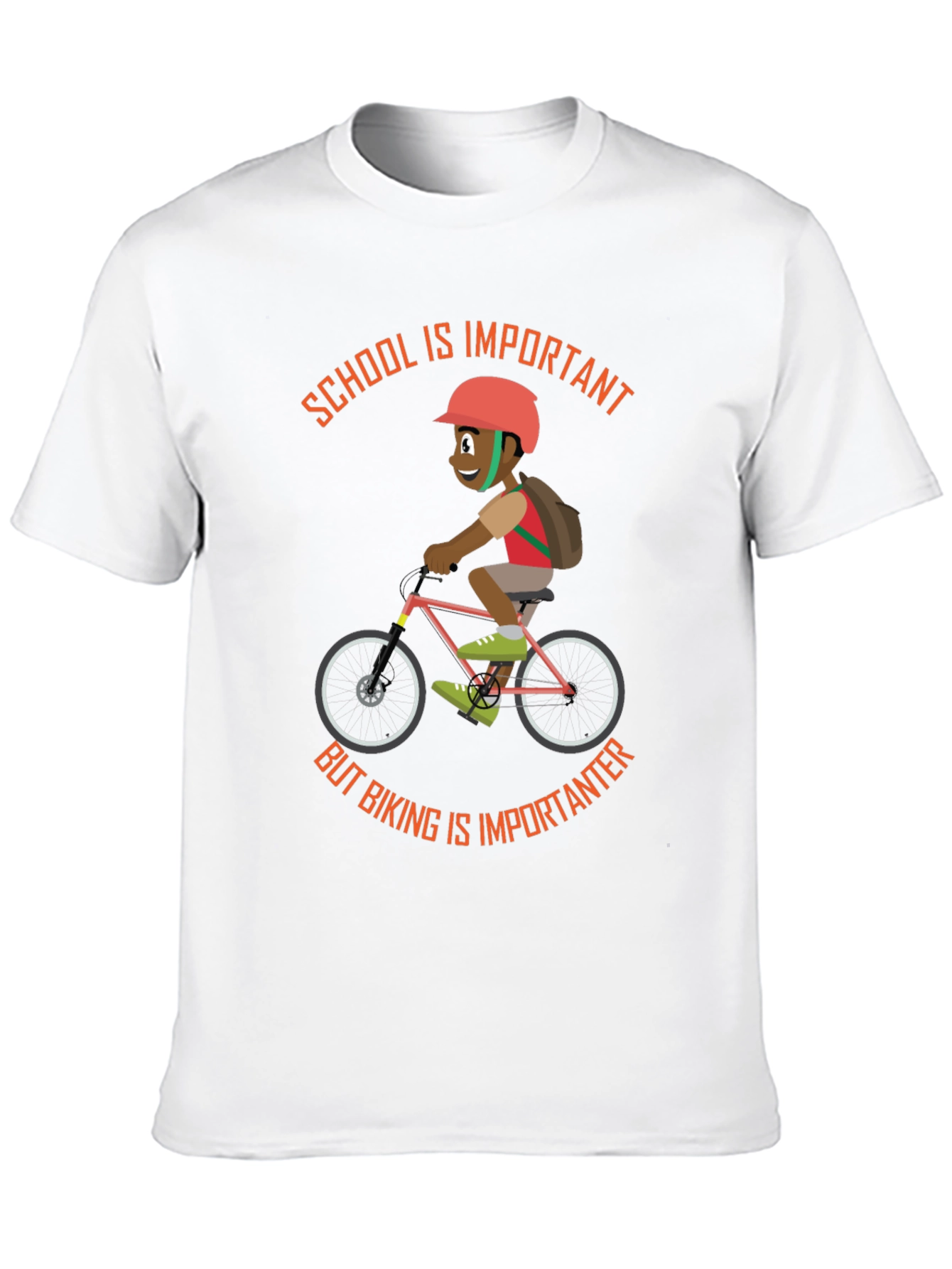 School & Biking T-Shirt - Importance of Both!