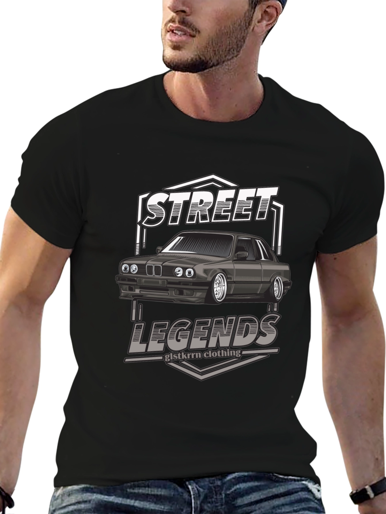 Street Legends Car Graphic T-Shirt - Black