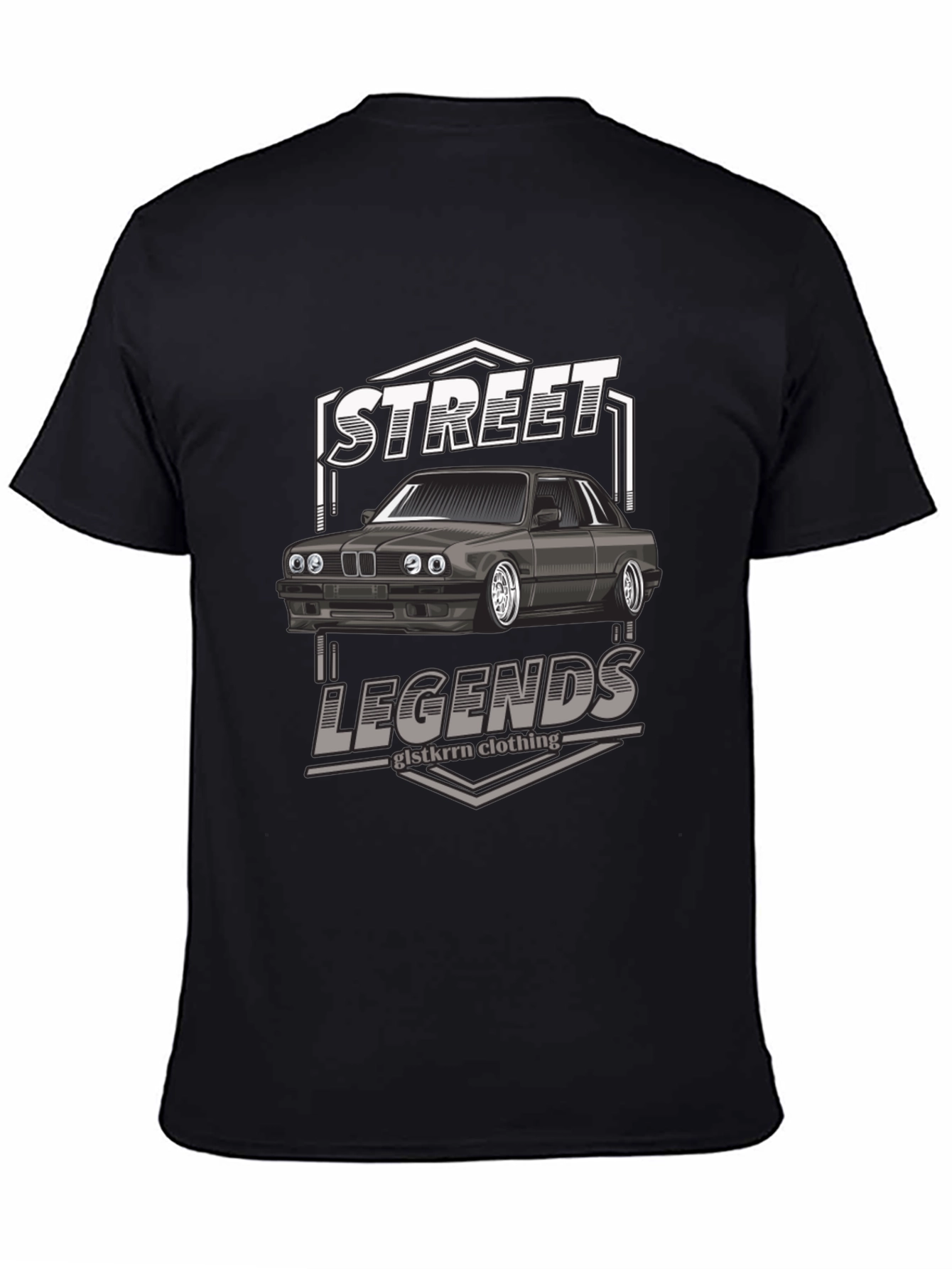 Street Legends Car Graphic T-Shirt - Black