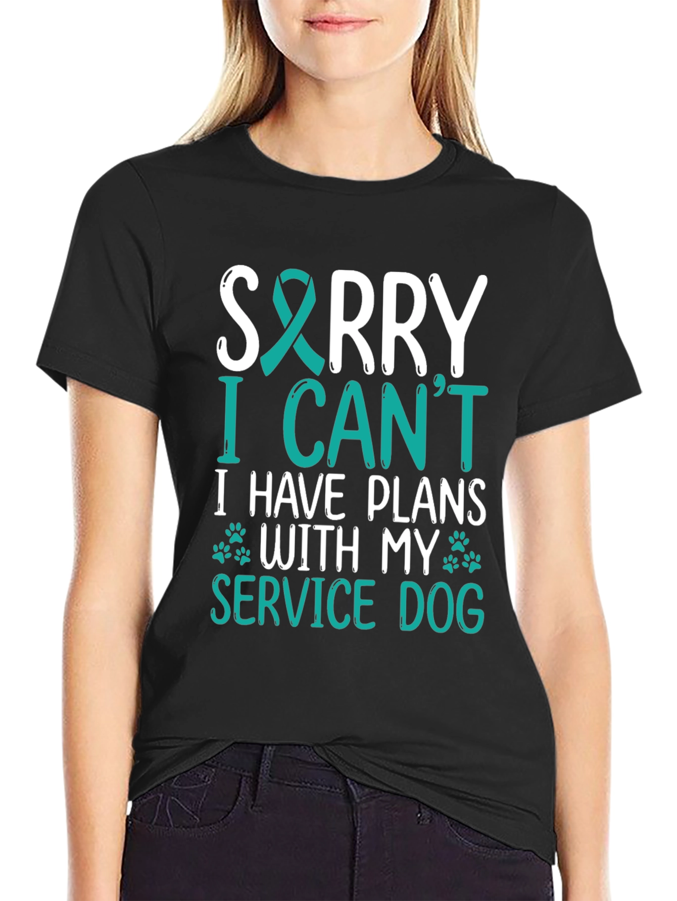 Service Dog T-Shirt: Sorry I Have Plans