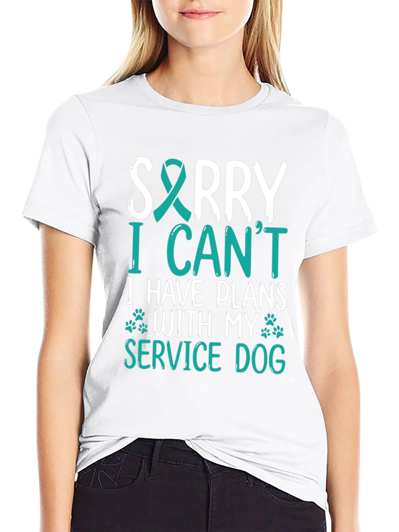 Service Dog T-Shirt: Sorry I Have Plans