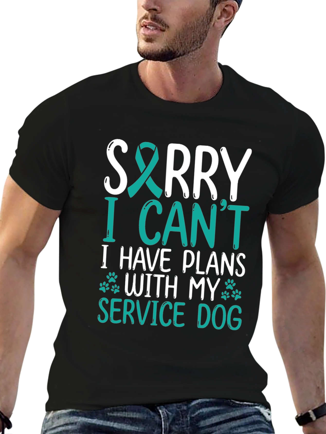 Service Dog T-Shirt: Sorry I Have Plans
