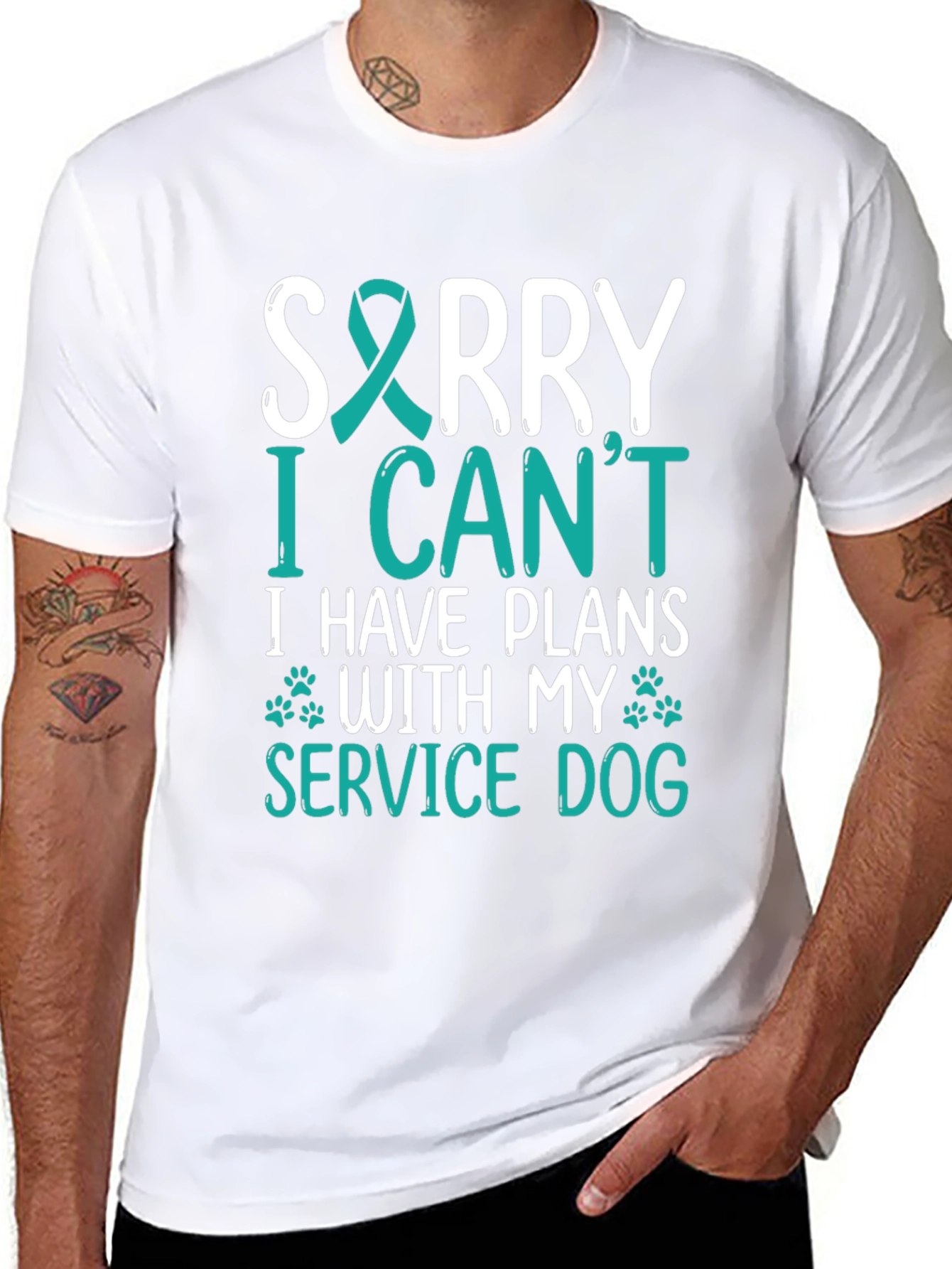 Service Dog T-Shirt: Sorry I Have Plans