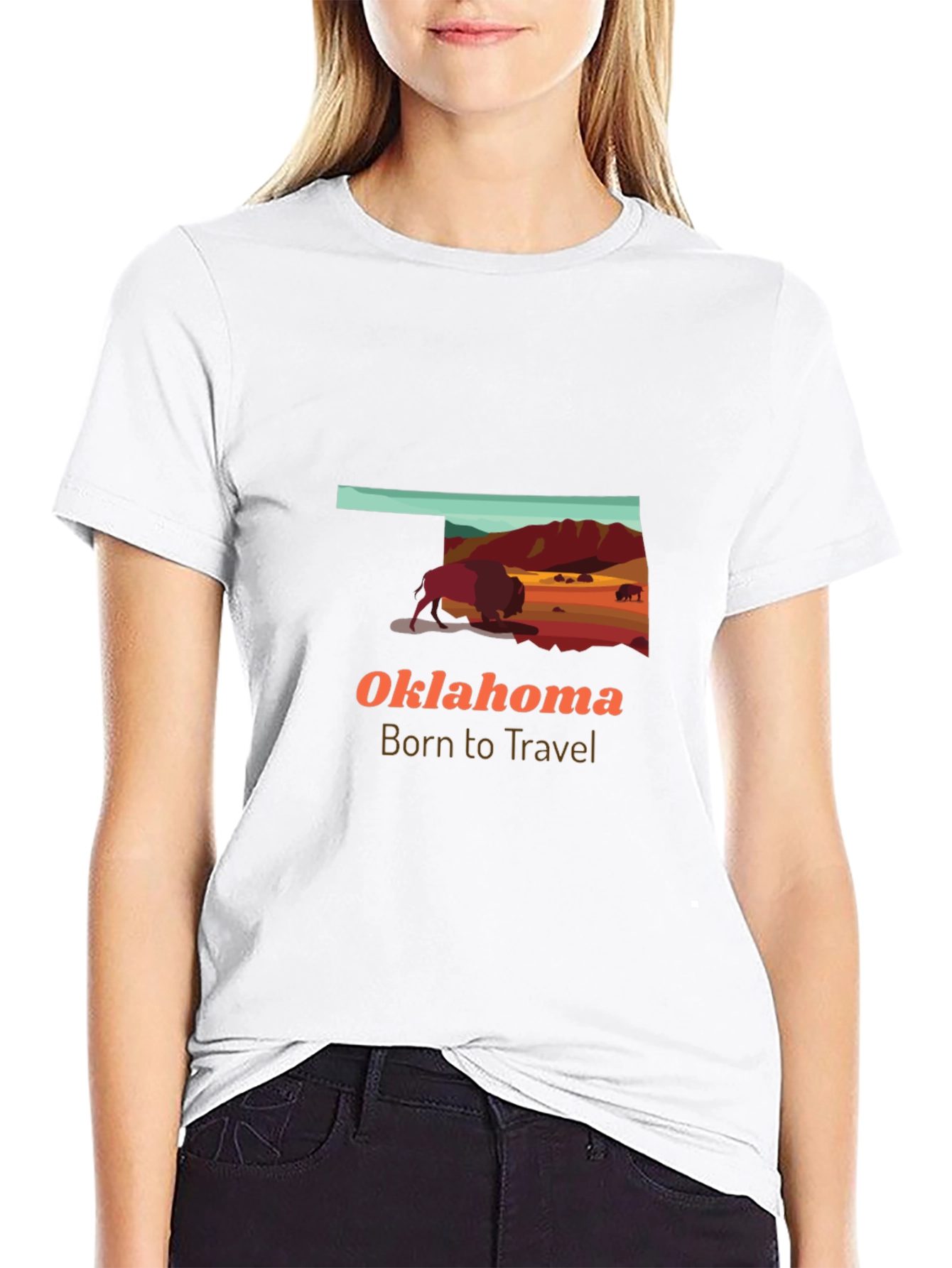 Oklahoma Buffalo Graphic Tee - Born to Travel