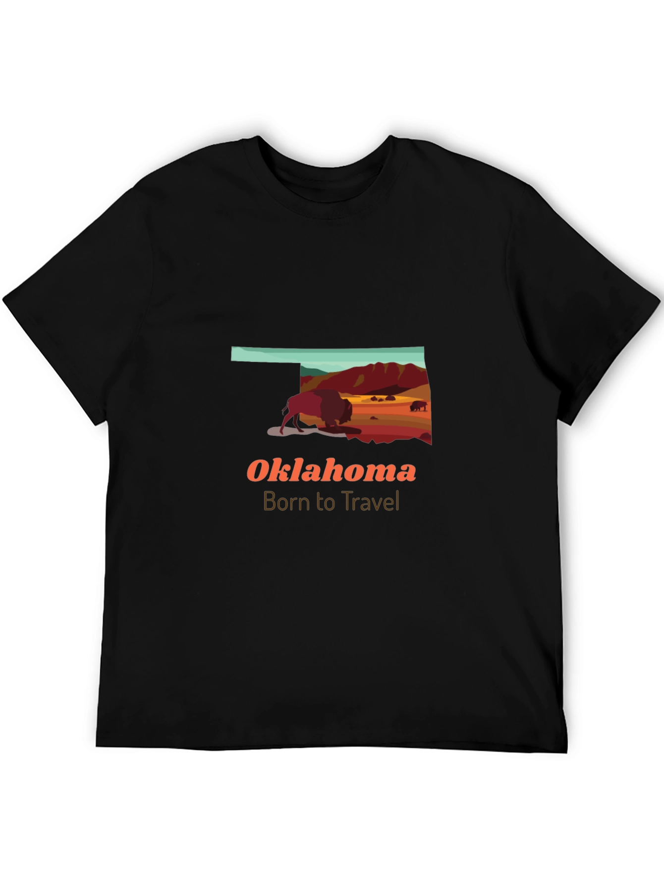 Oklahoma Buffalo Graphic Tee - Born to Travel