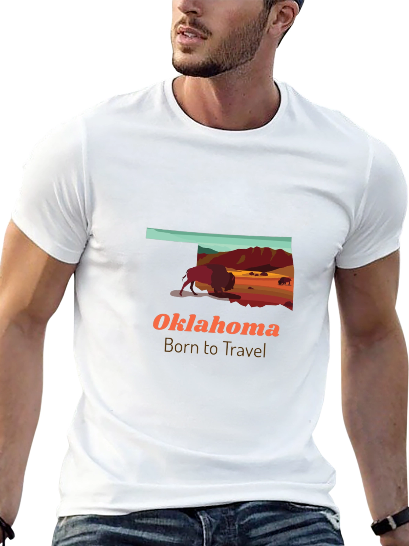 Oklahoma Buffalo Graphic Tee - Born to Travel
