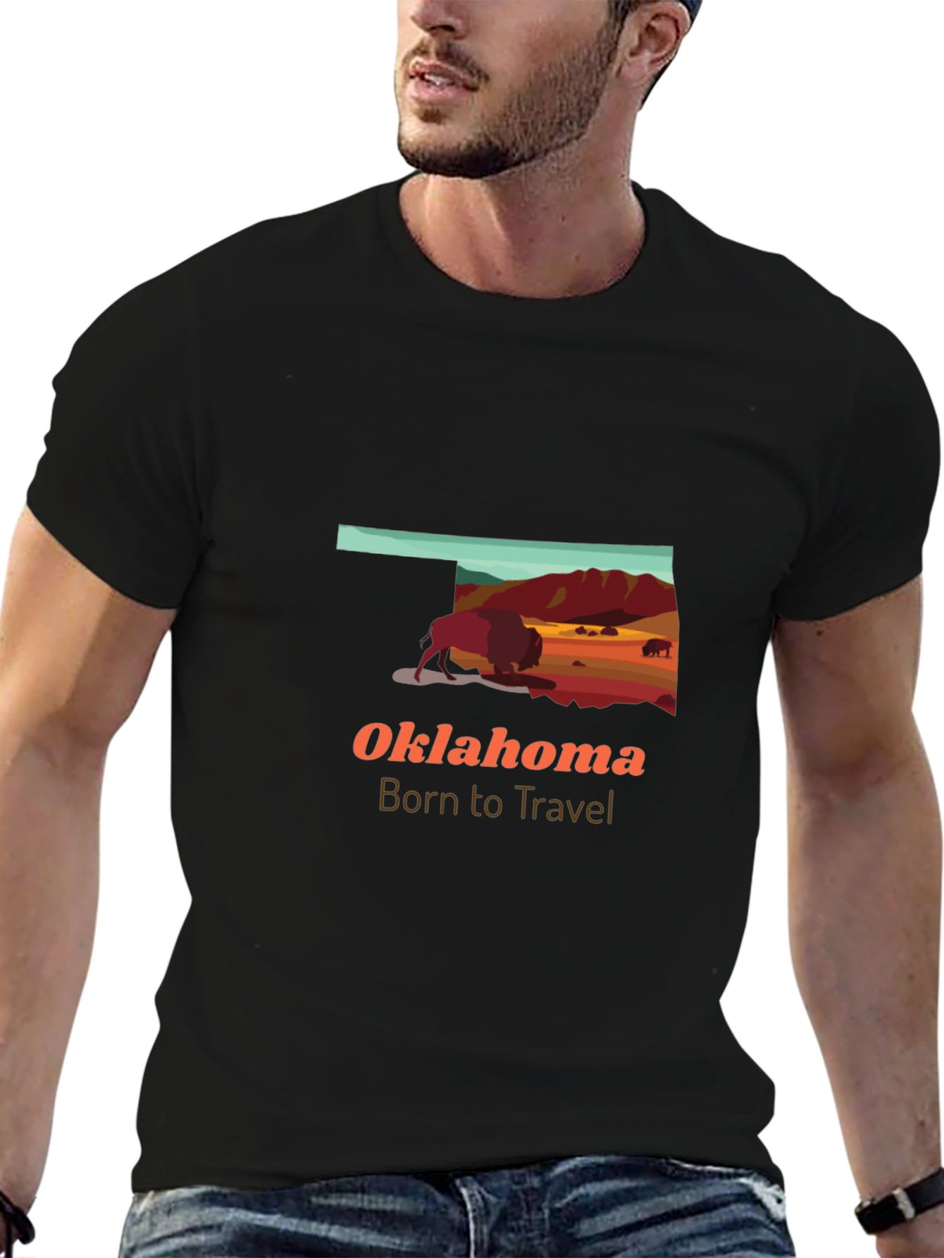 Oklahoma Buffalo Graphic Tee - Born to Travel