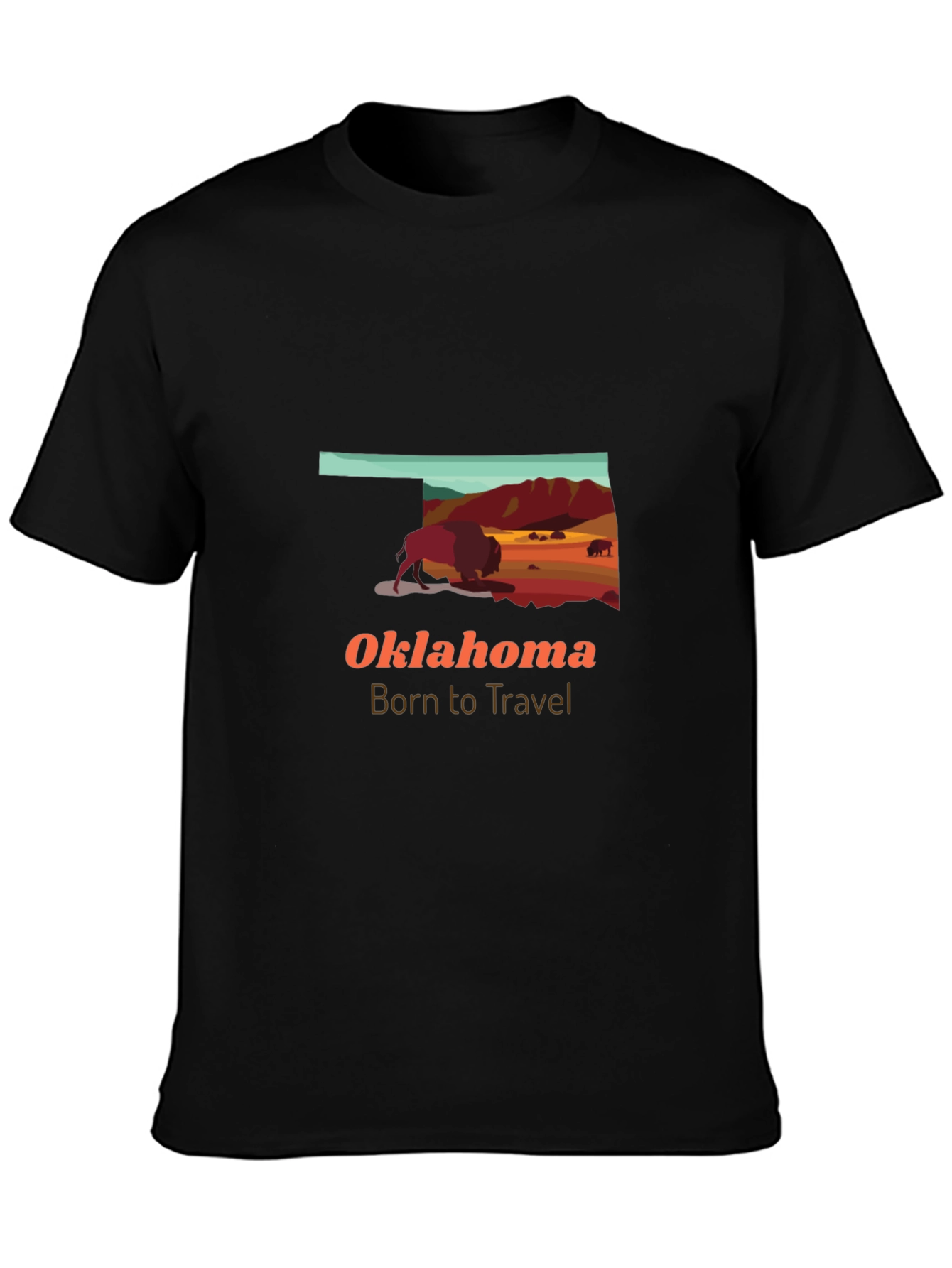 Oklahoma Buffalo Graphic Tee - Born to Travel