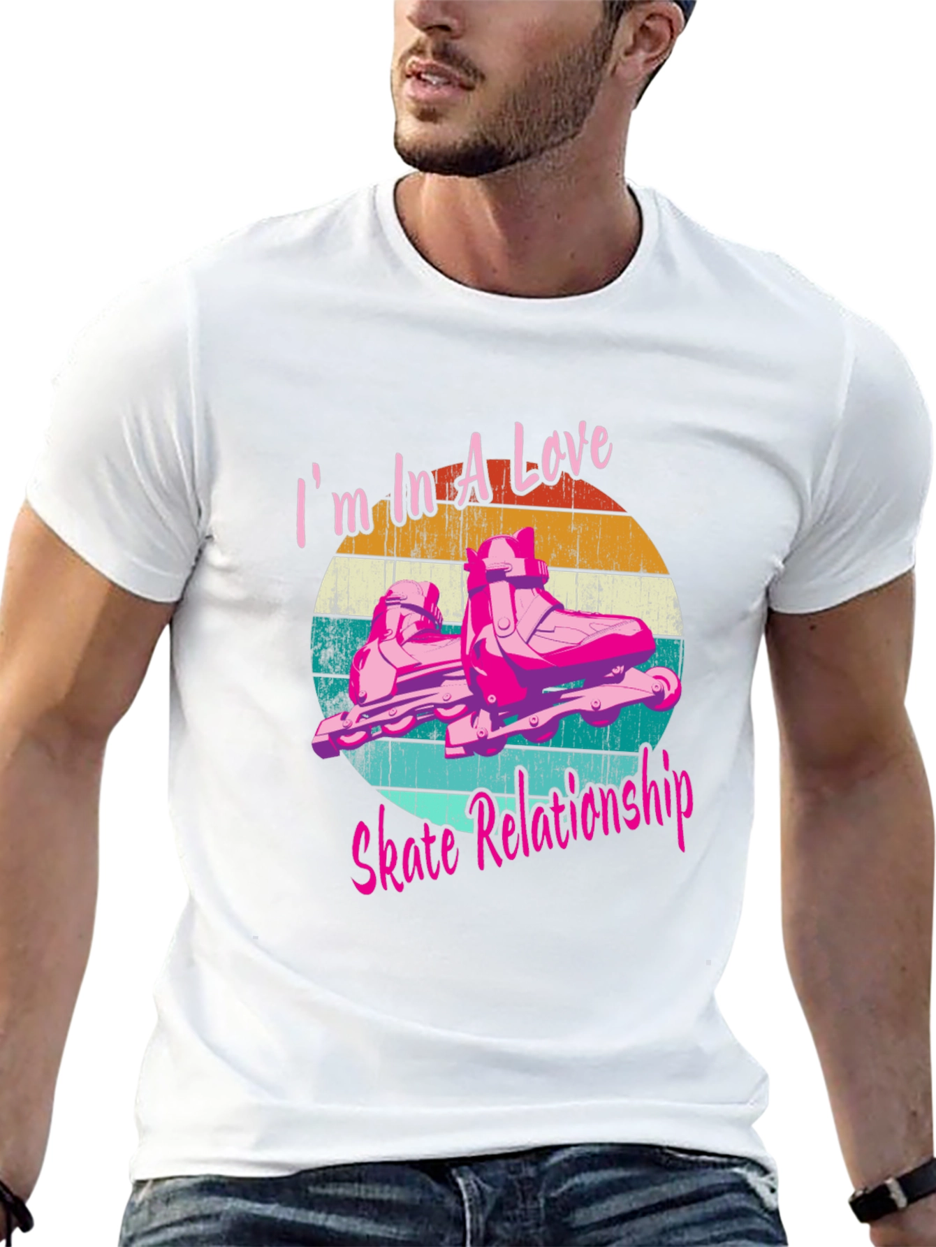 Love Skate Relationship Black Graphic Tee