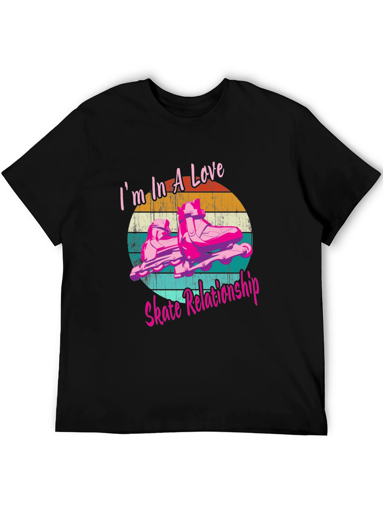 Love Skate Relationship Black Graphic Tee