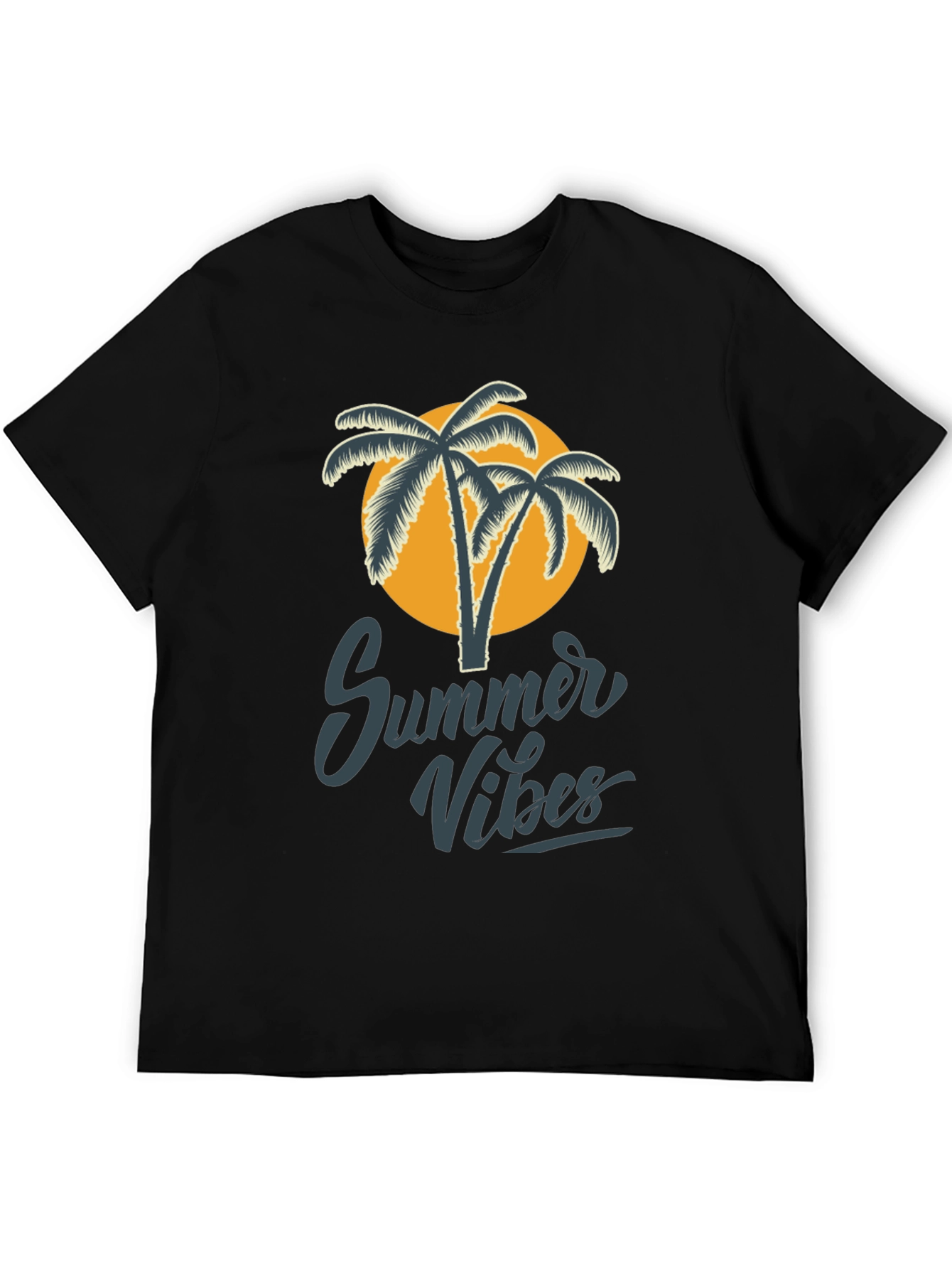 Summer Vibes Graphic Tee - Black