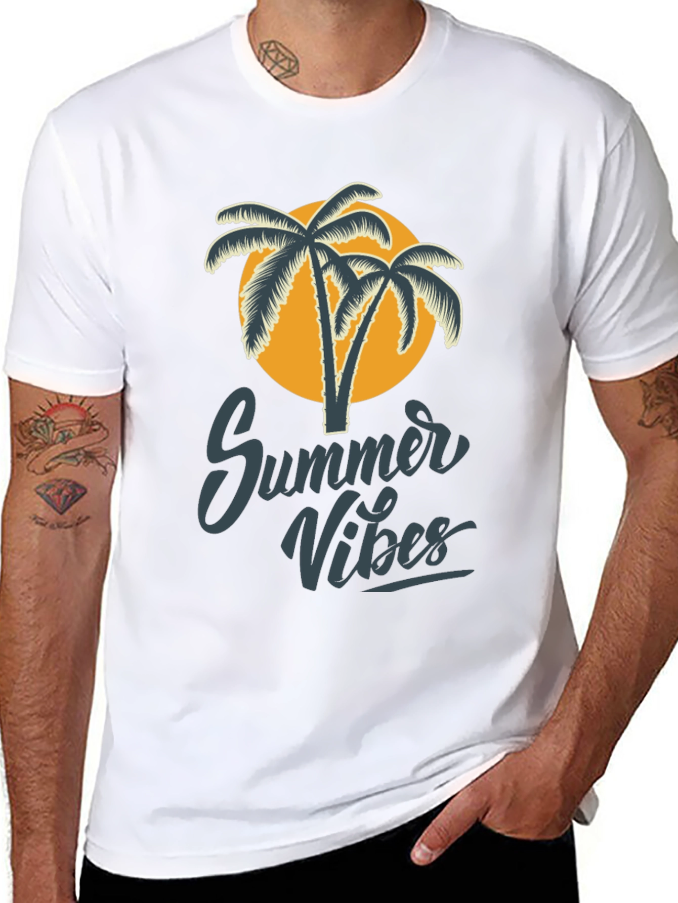 Summer Vibes Graphic Tee - Black