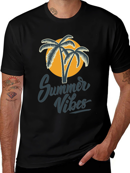 Summer Vibes Graphic Tee - Black