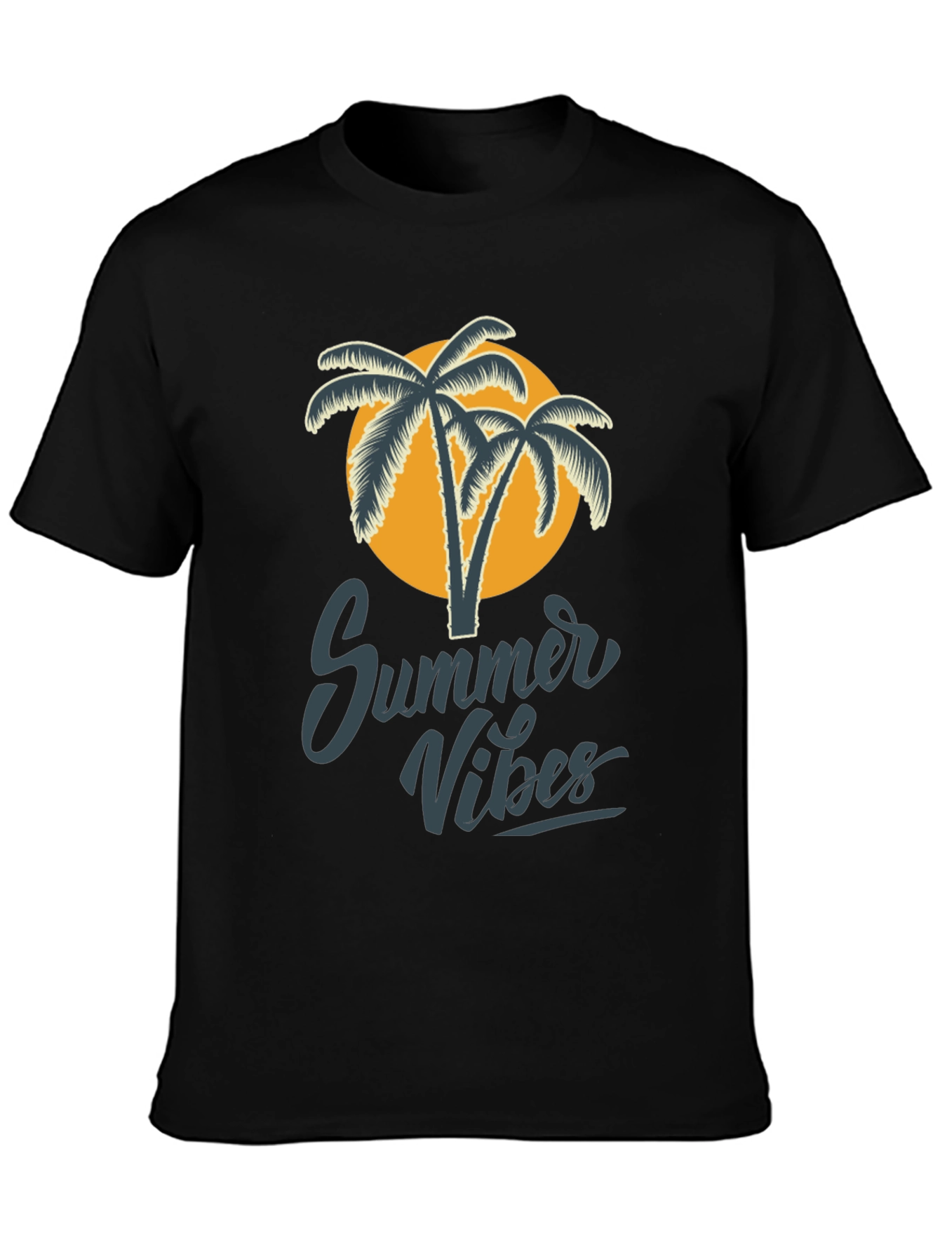 Summer Vibes Graphic Tee - Black