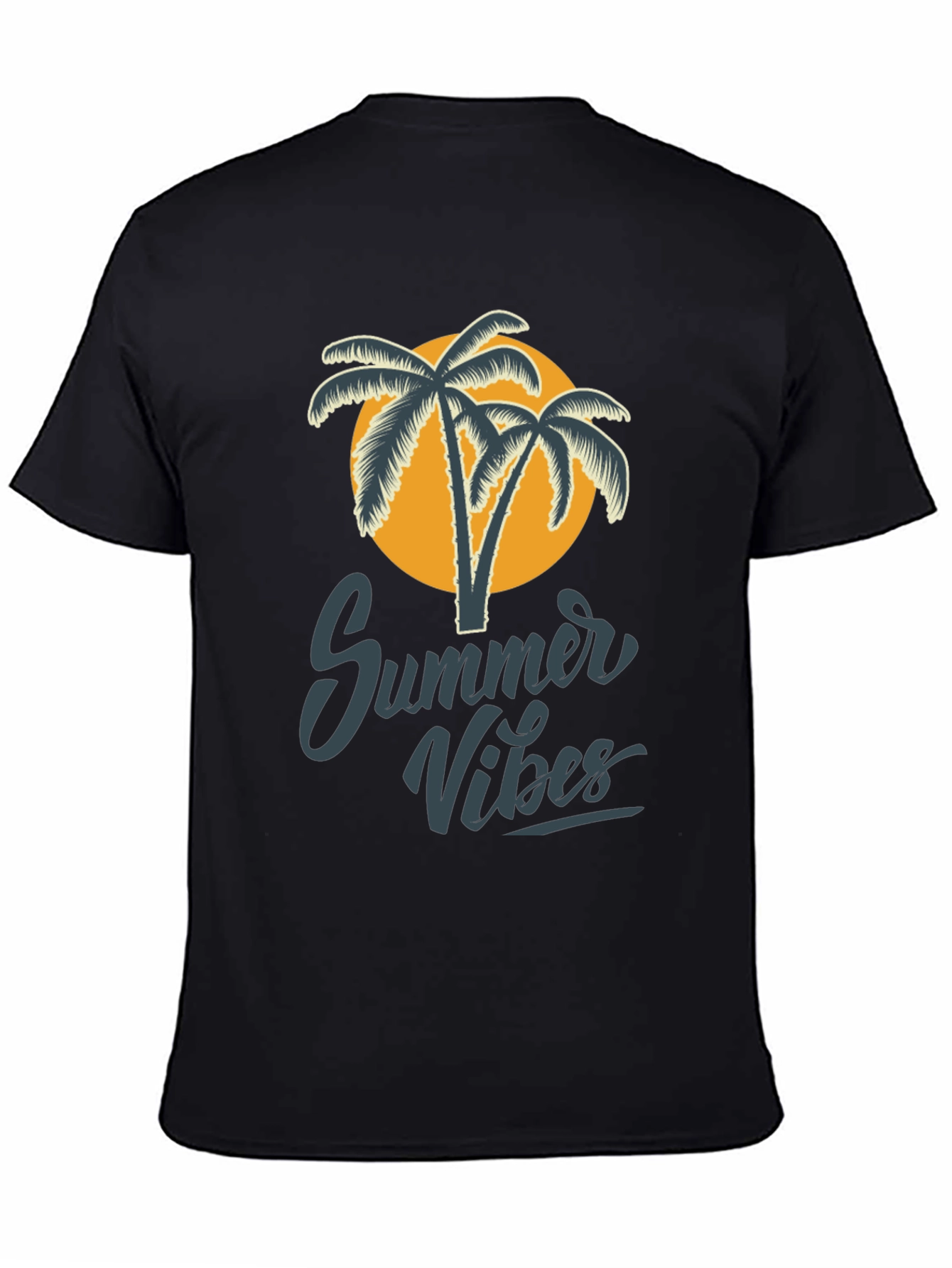 Summer Vibes Graphic Tee - Black