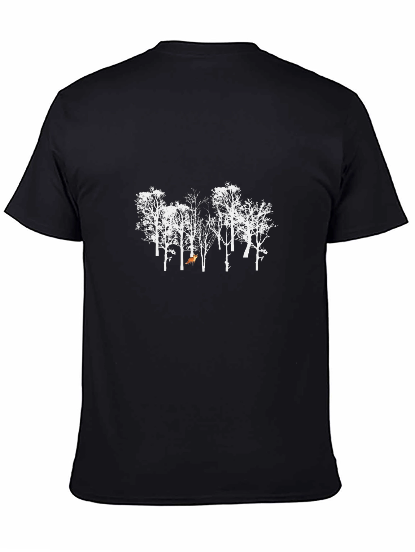 Fox in the Woods Black T-Shirt