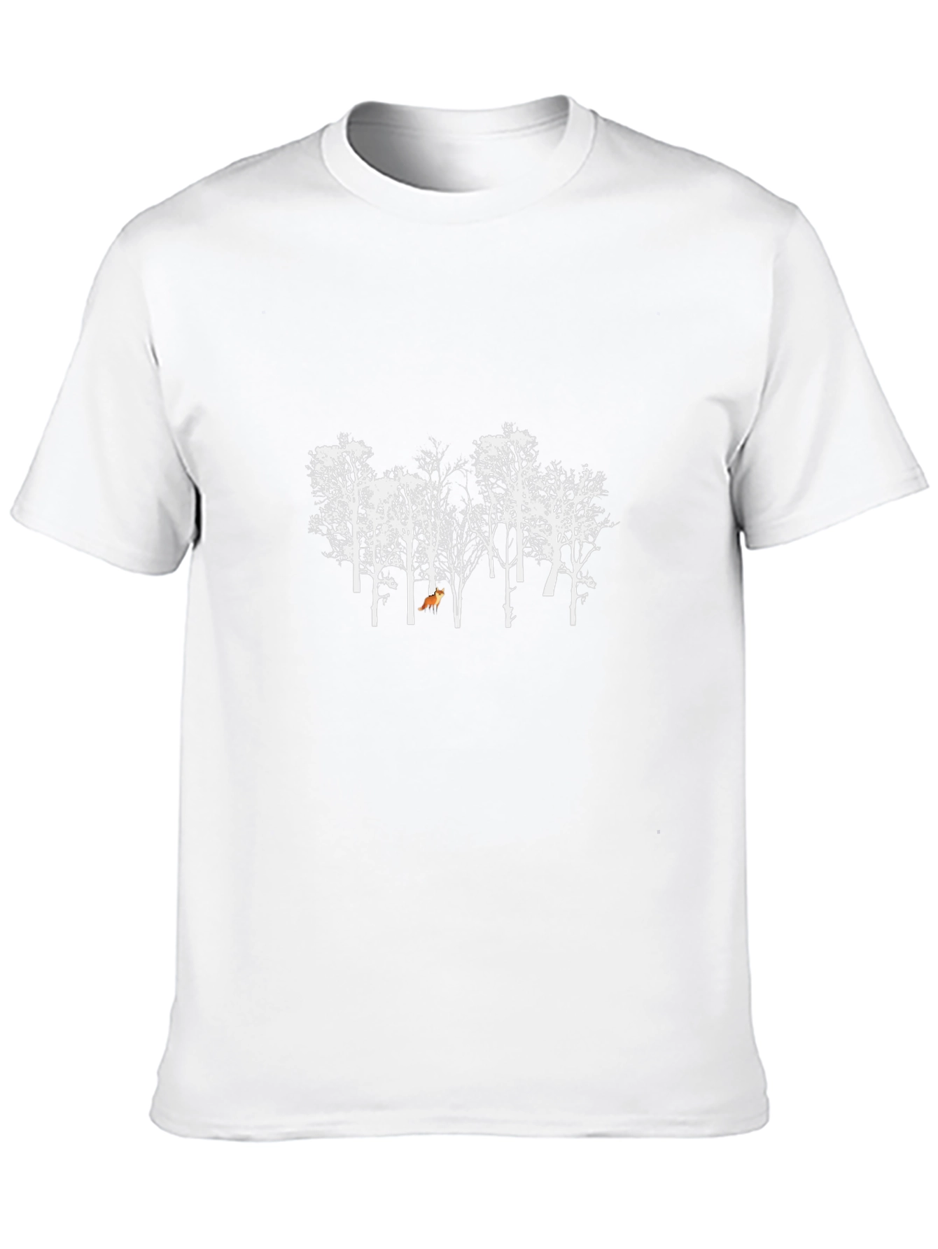 Fox in the Woods Black T-Shirt