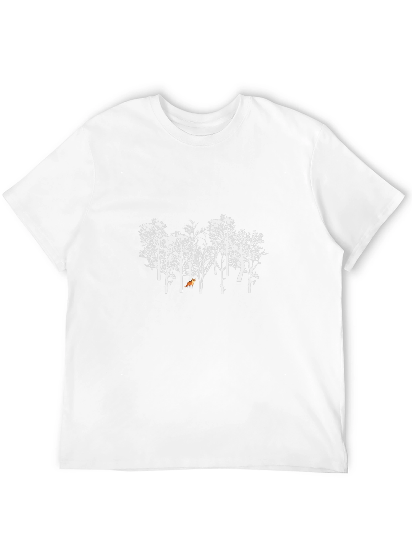 Fox in the Woods Black T-Shirt