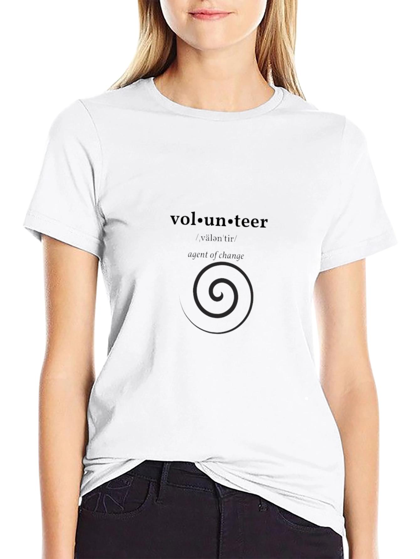 Volunteer Agent of Change Black Graphic Tee