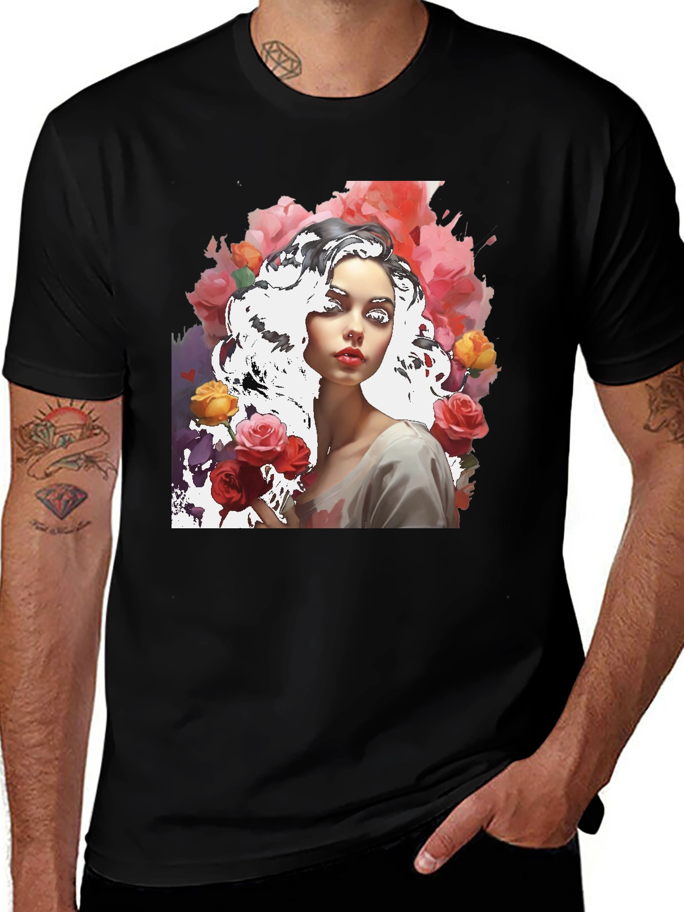 Floral Woman Graphic Tee